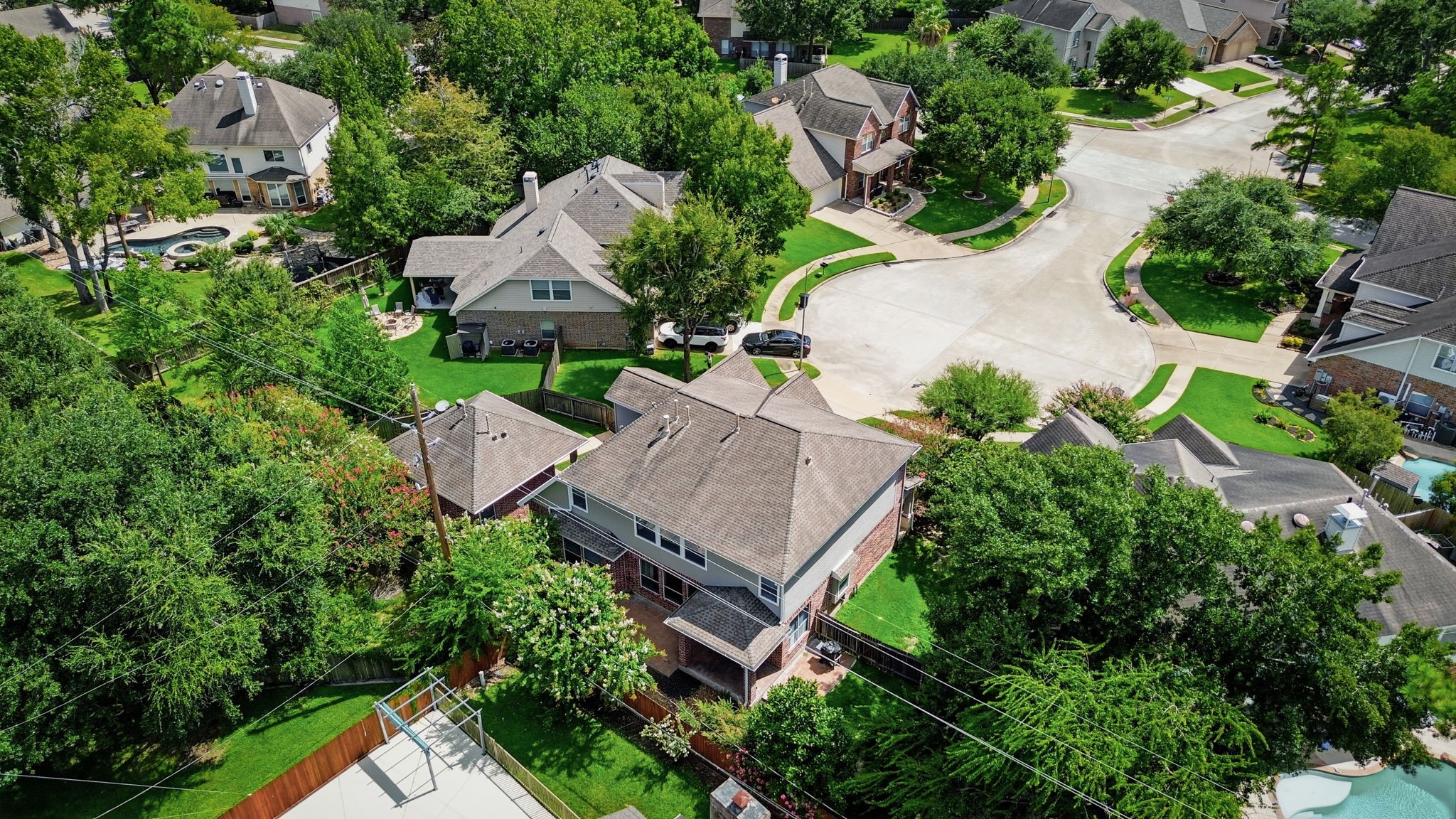 Aerial view from back of the home.