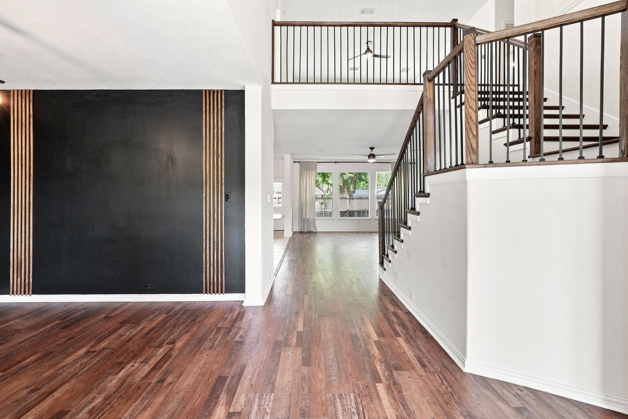 Entryway showing dining room on the left.