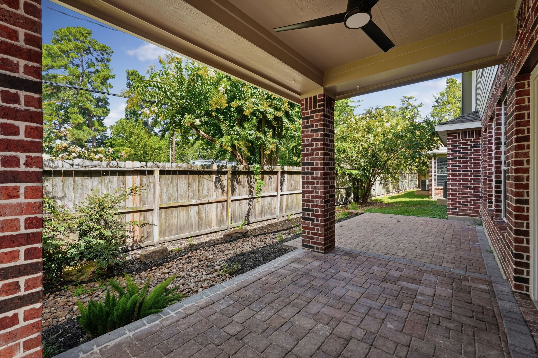 Main home covered and uncovered back patio