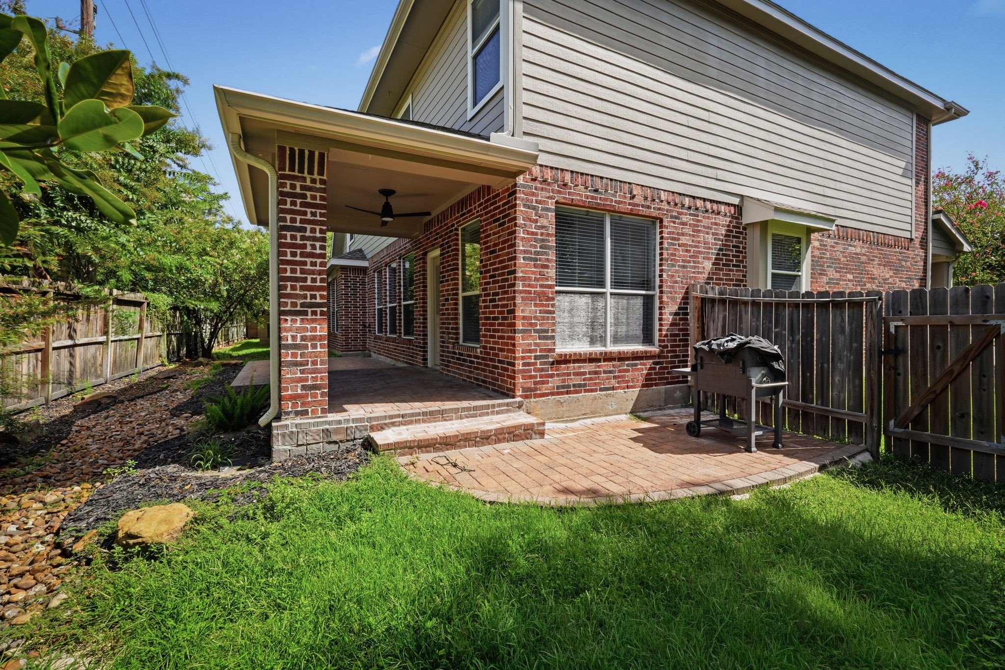 Main home side yard and patio