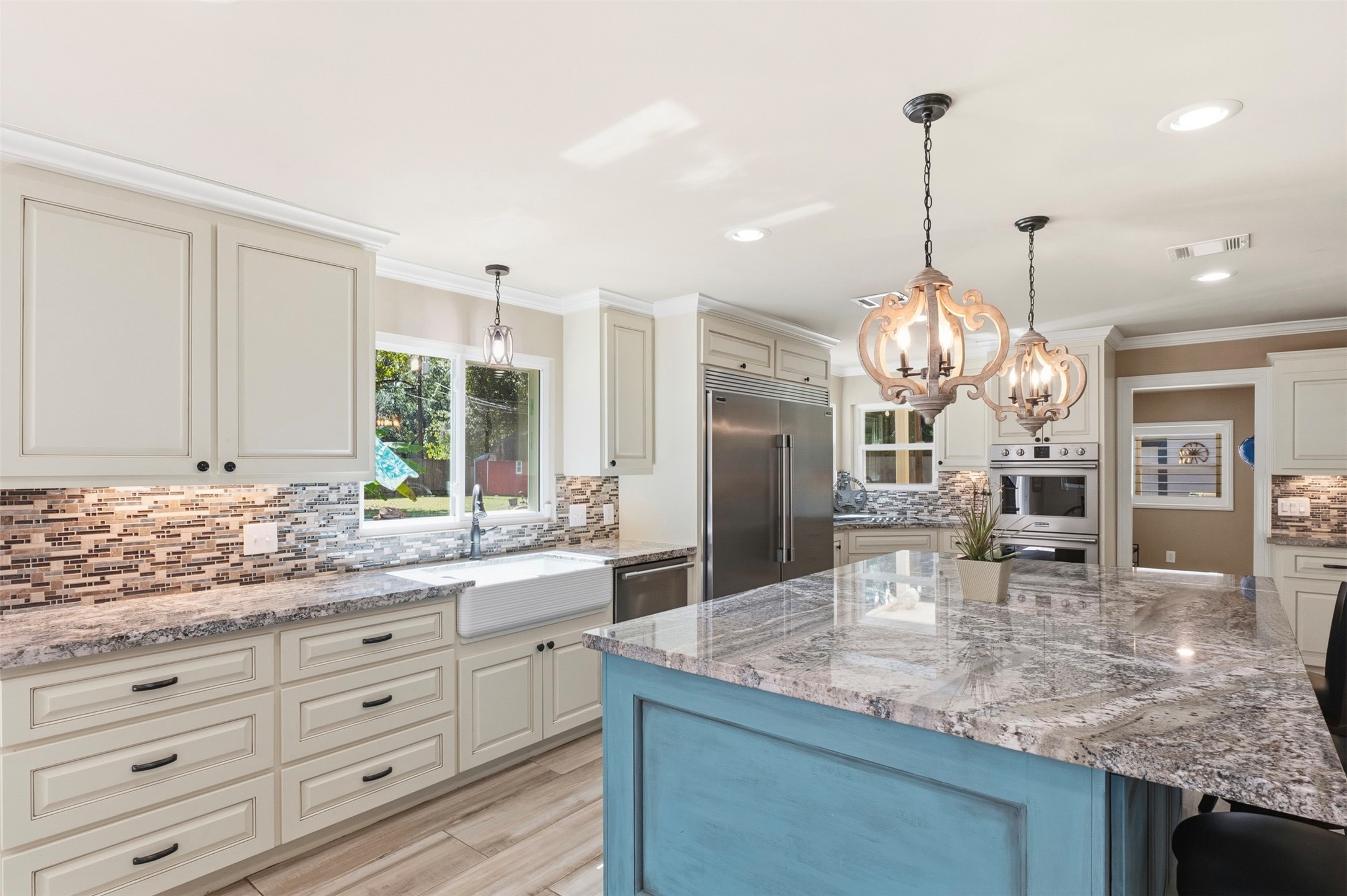 Custom cabinets, granite countertops