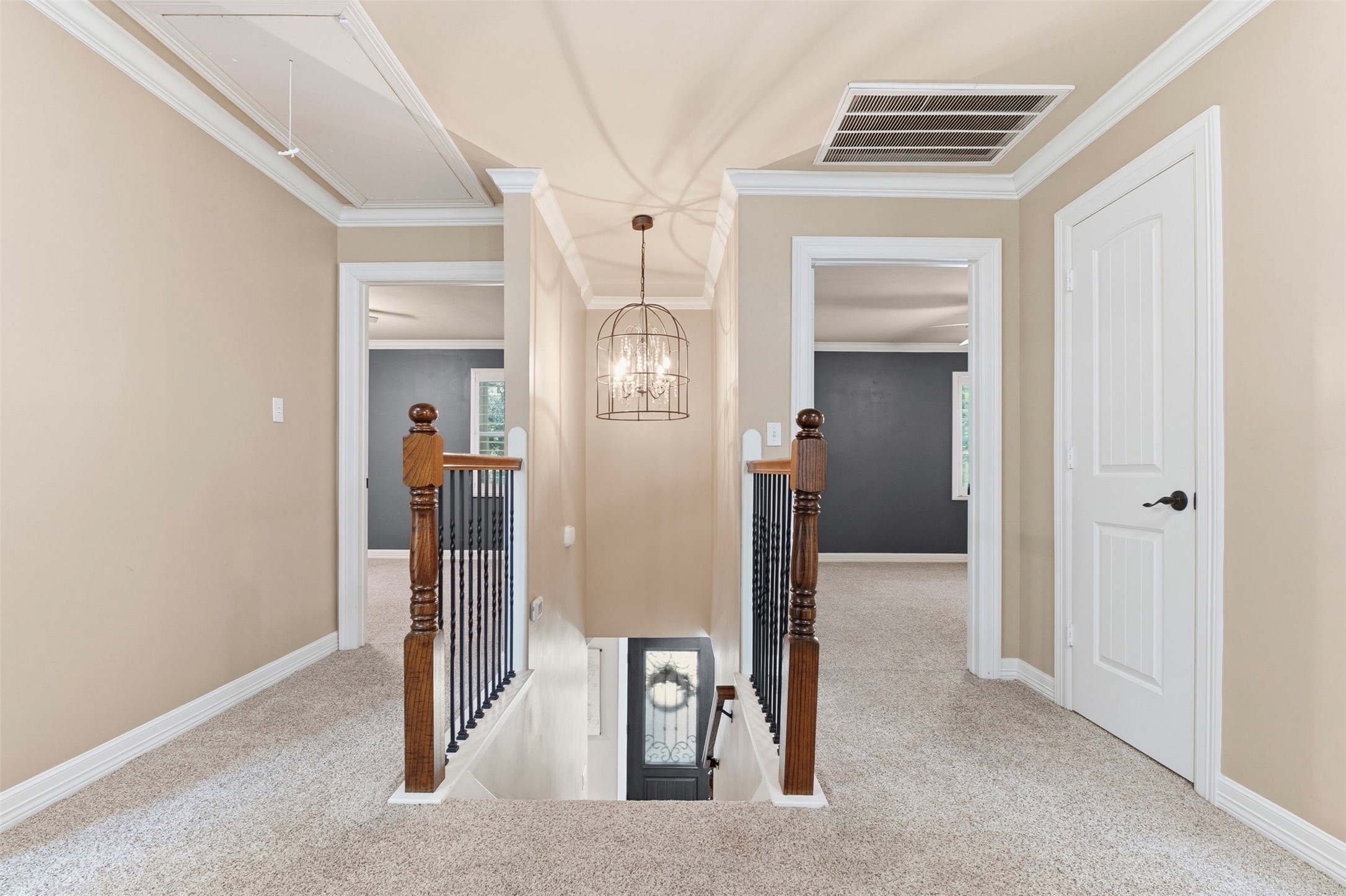 Top of the stairs leading to all 4 bedrooms
