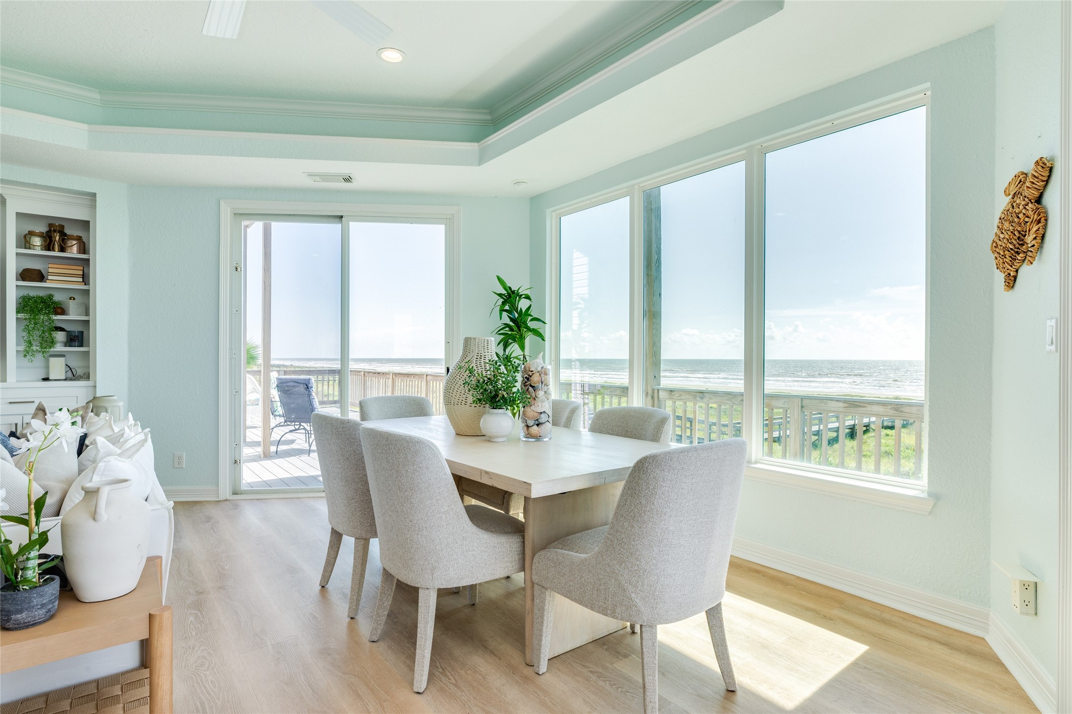 Dining area is large enough for a table that can seat 8 - 10
