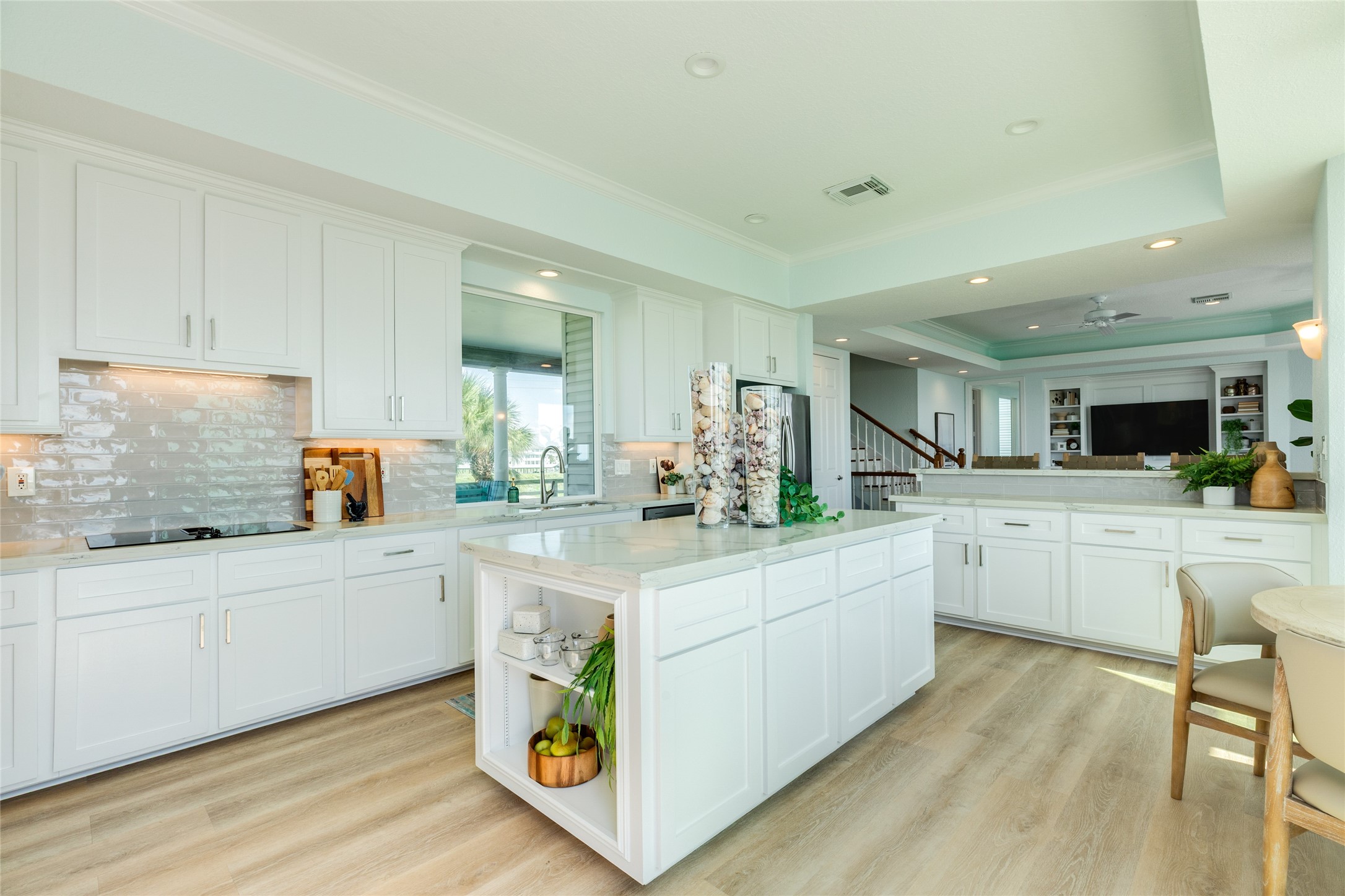 Kitchen has tons of storage space