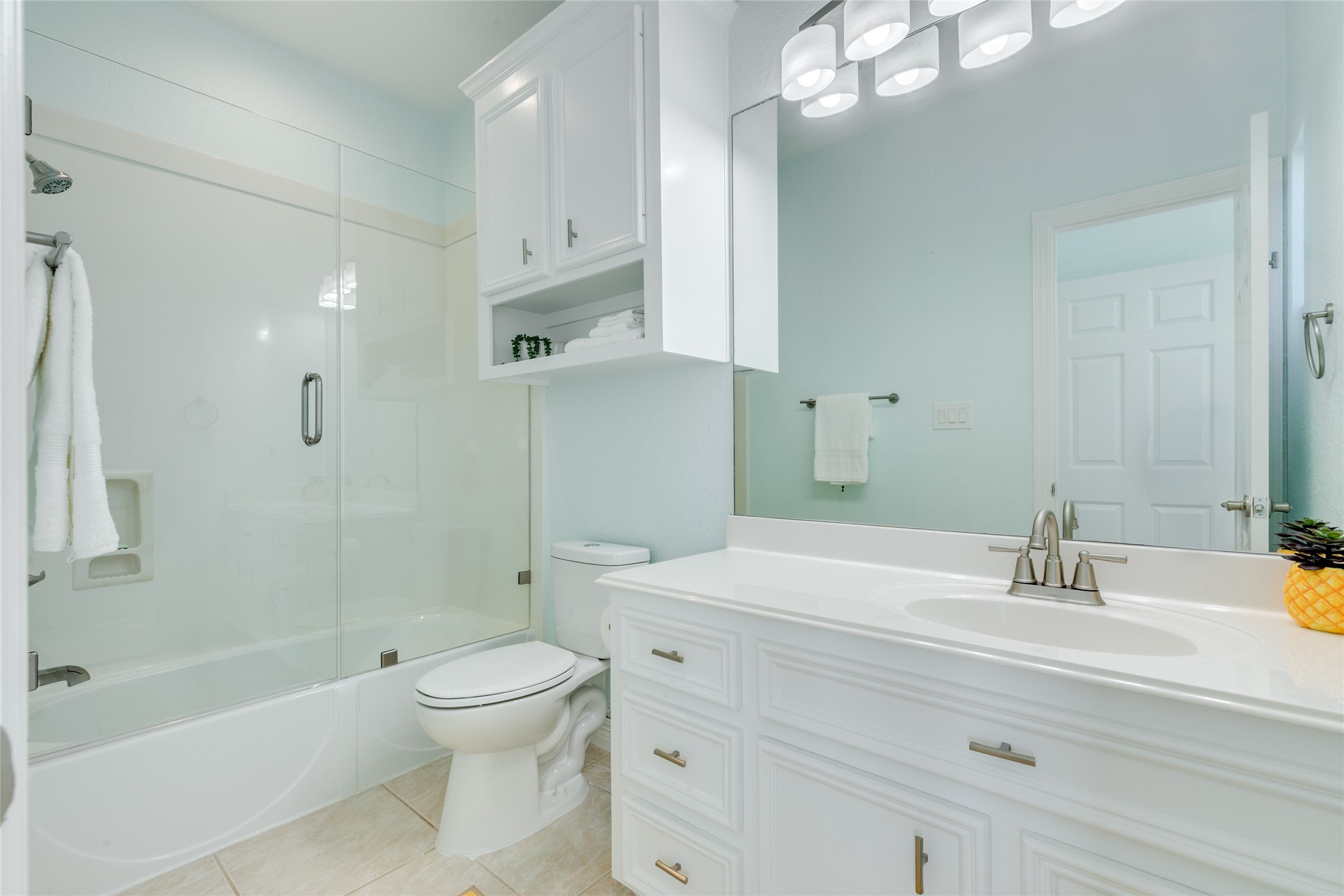 Upstairs Bath for the 3rd Bedroom has been remodeled and has a tub with shower