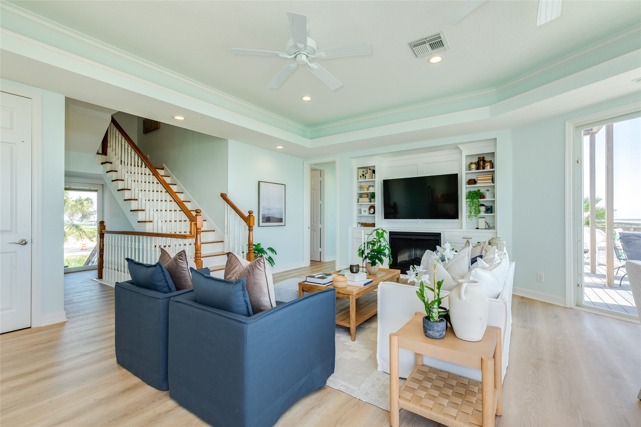 Gorgeous luxury vinyl plank flooring on the main level