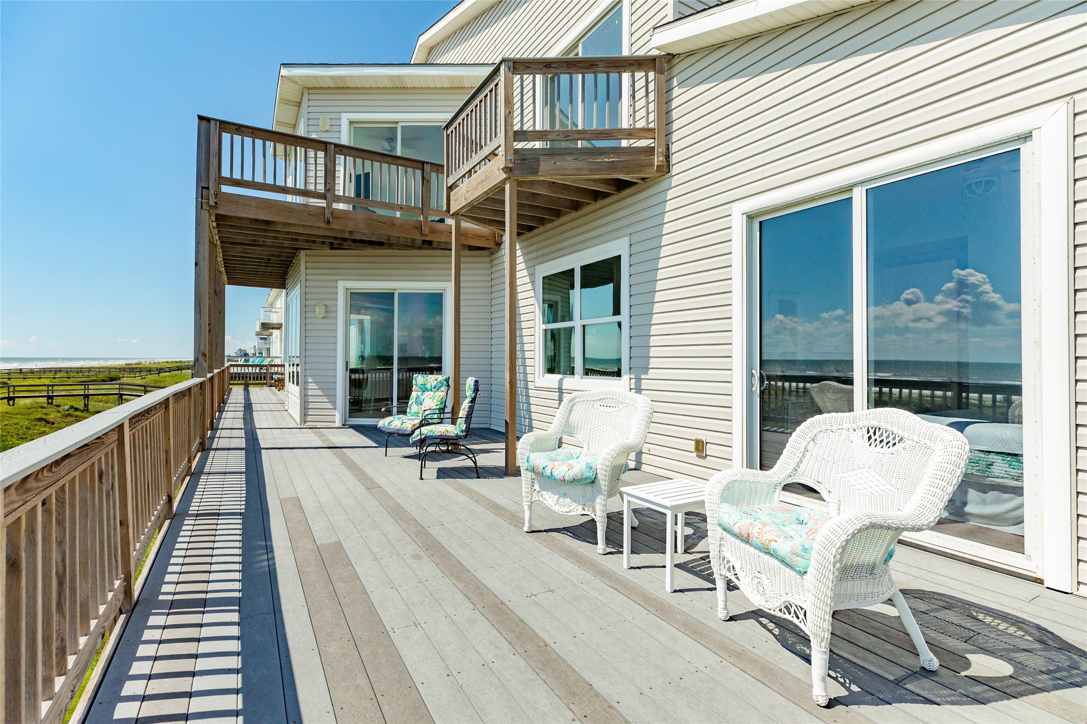 Deck access from the downstairs bedoom