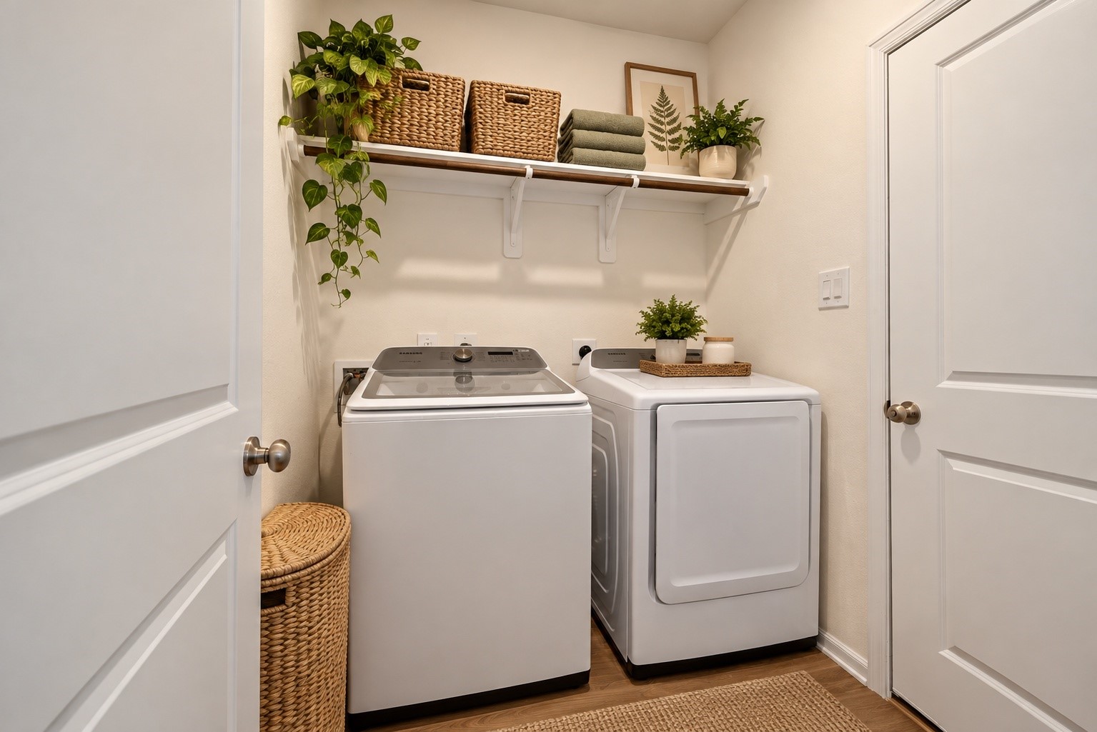 Virtually staged laundry.