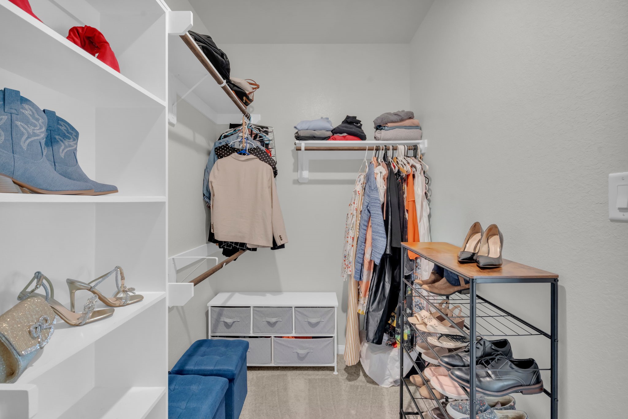 Massive walk-in primary closet.