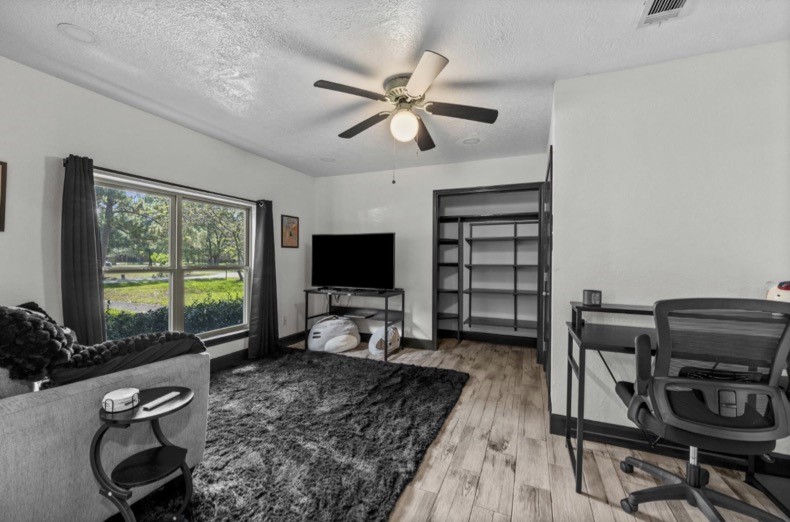 Flexible space with room for a home office, sitting area, or hobbies.