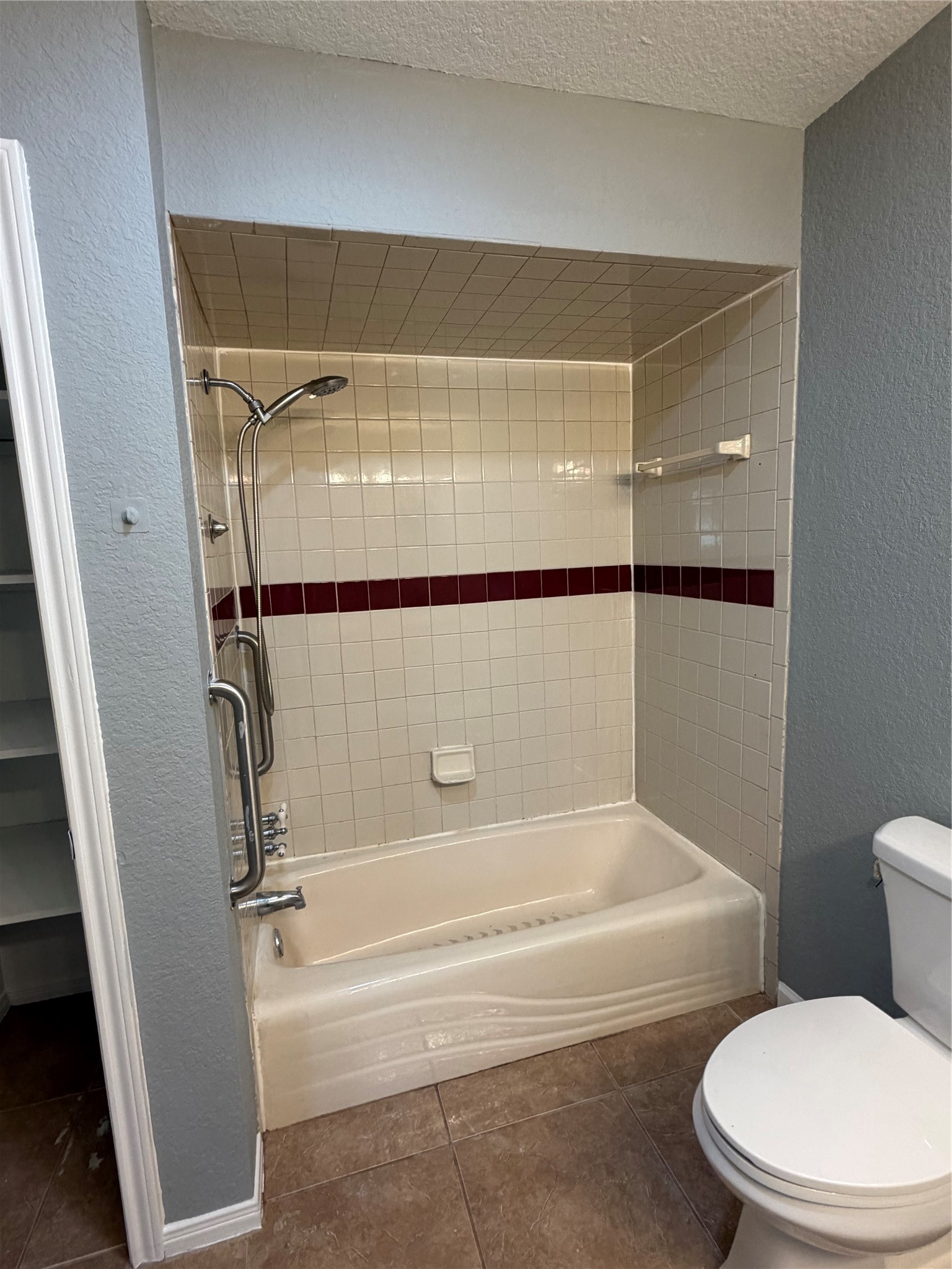 Primary shower & tub.