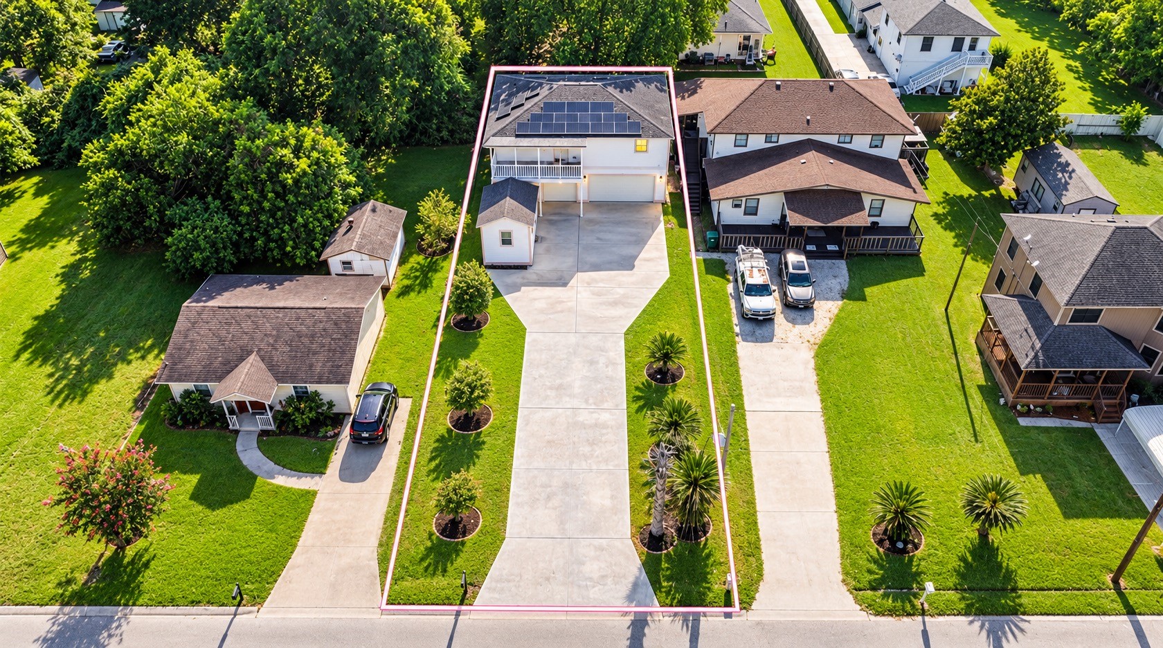 Ariel view of the property.