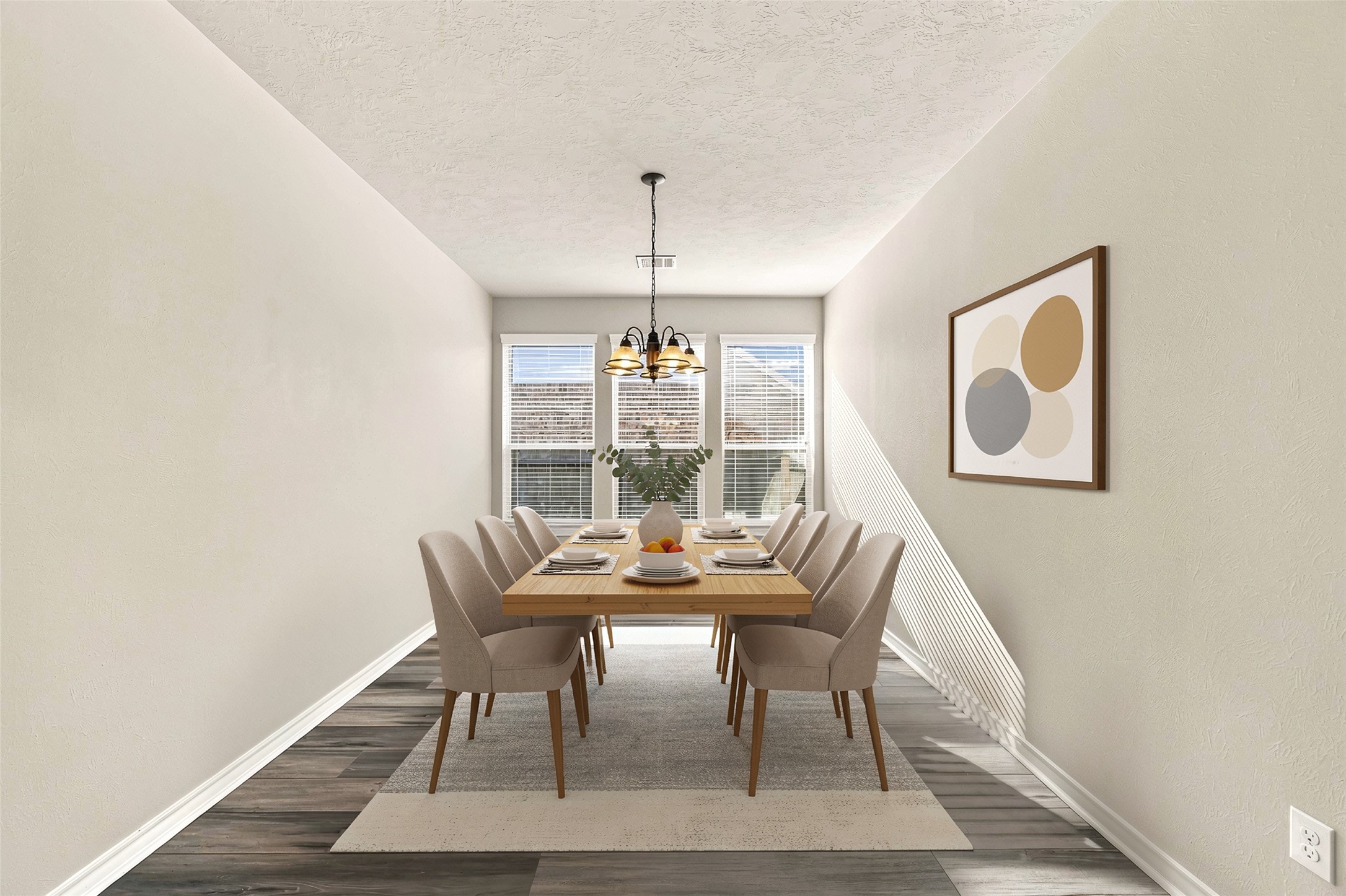 Formal dining- Virtually staged
