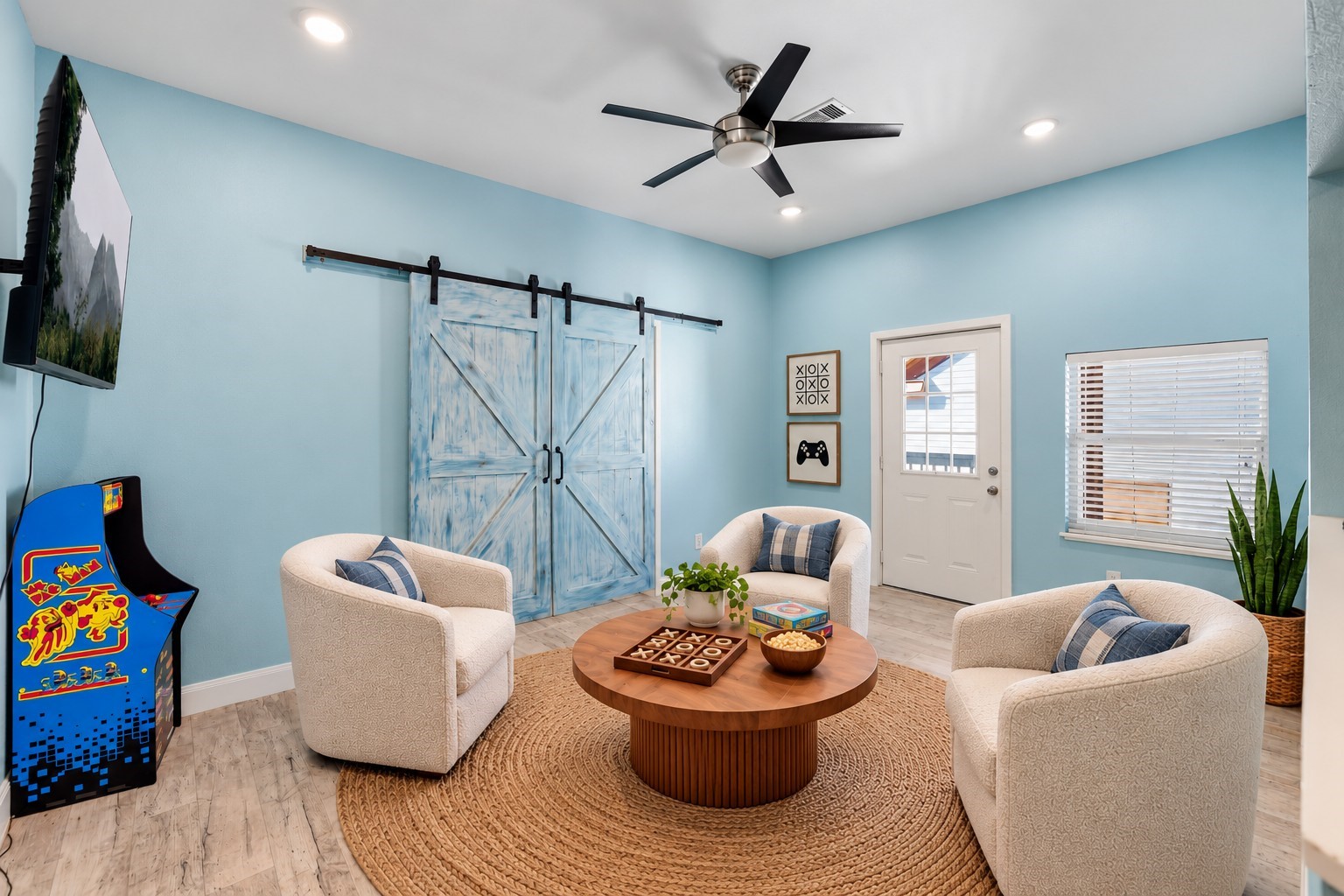 Game Room-Virtually Staged