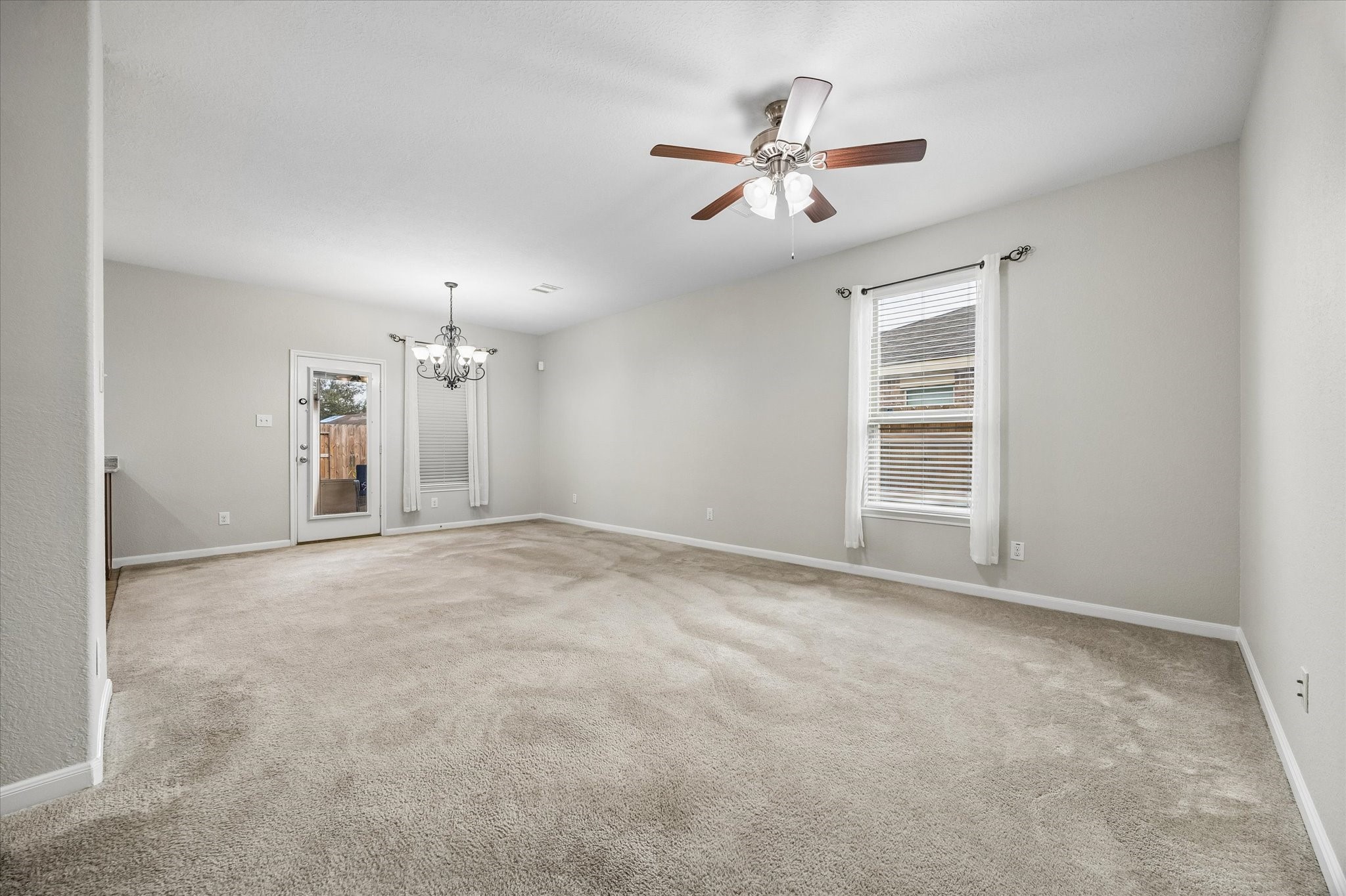 Spacious living area with plenty of room to relax or entertain.