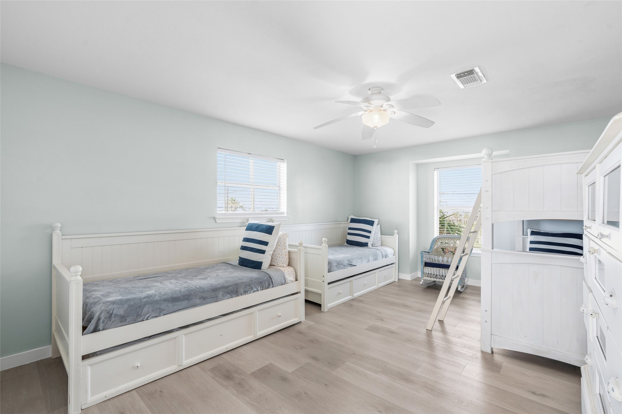 Primary bedroom is set up to maximize occupancy with current bed configurations.