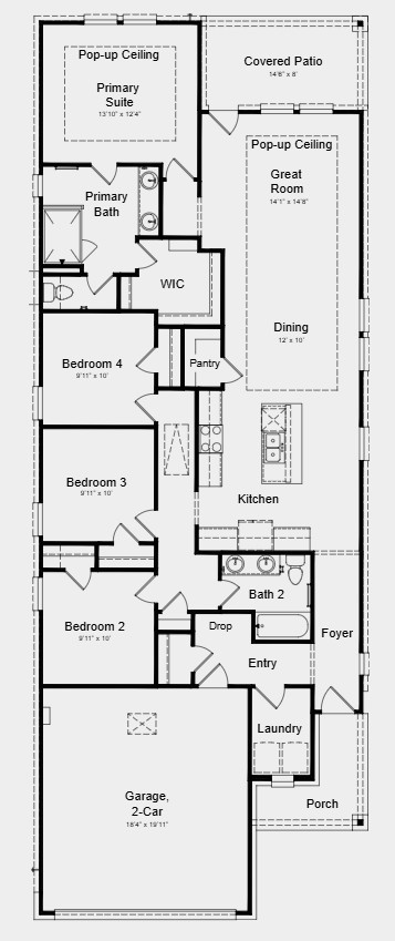 Additional Highlights Include: 36" contemporary front door and gas line at patio.