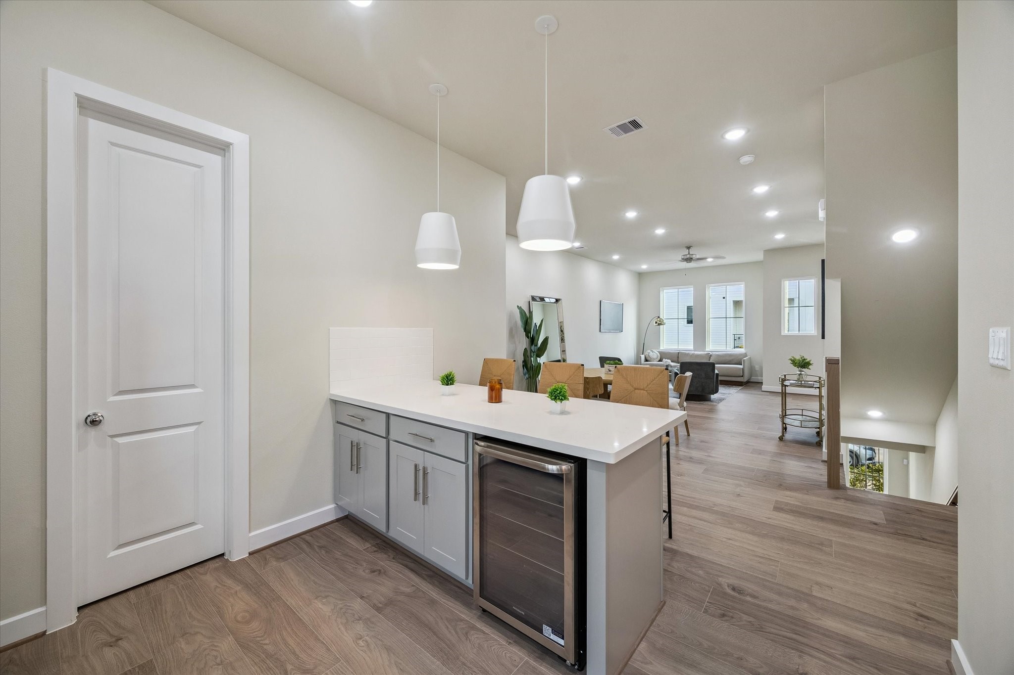 Representative photo showing the communitys model home kitchen. Layout and selections may vary.