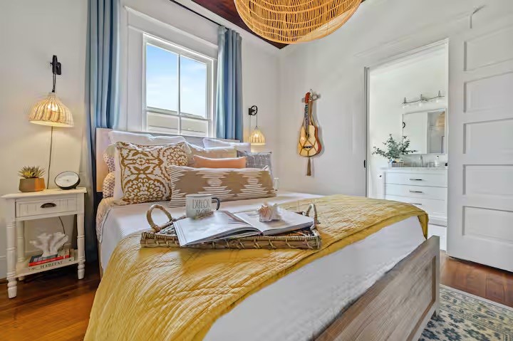Bedroom 1 with a private en-suite bath