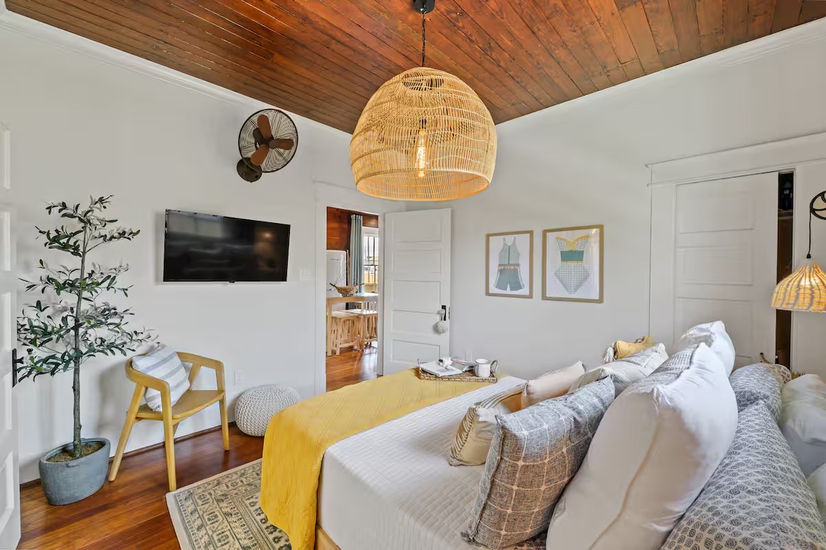 Bedroom 1 with a private en-suite bath