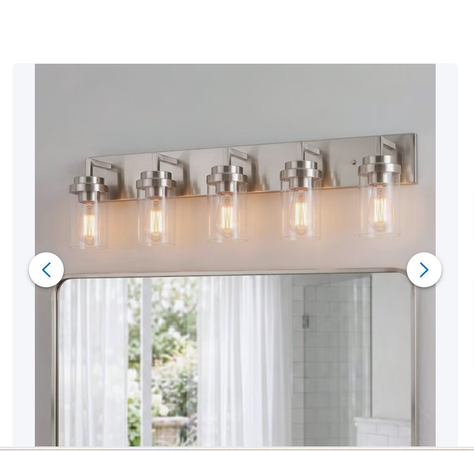 New Vanity Light Fixture to be installed.