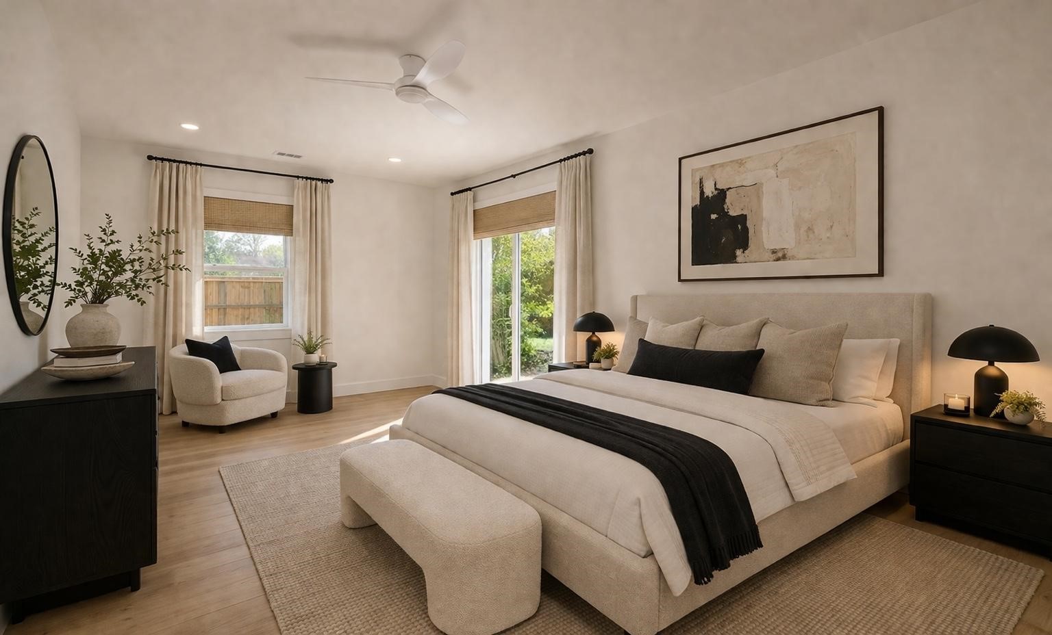 Primary suite-Virtually staged