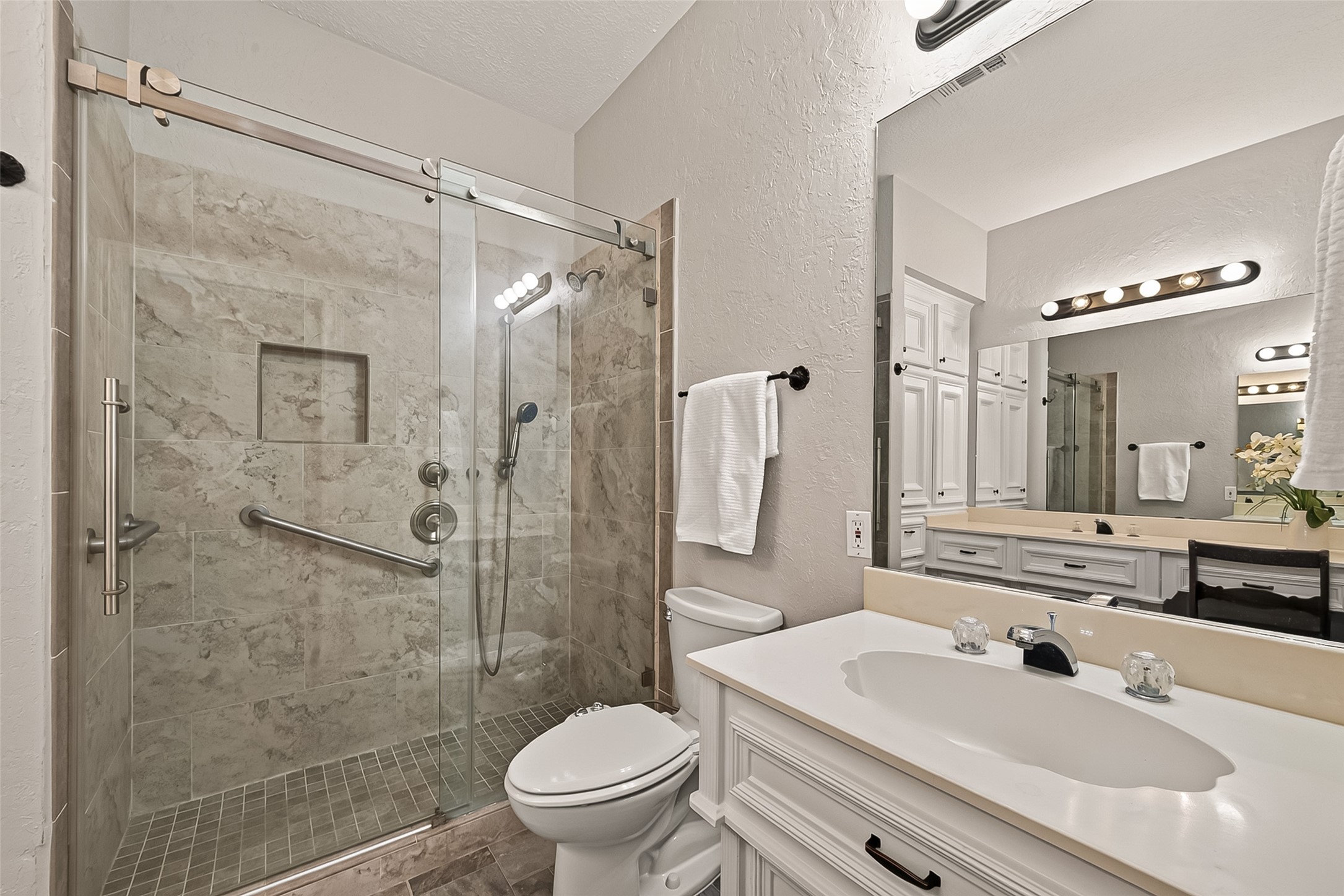 Large Shower located in the 2nd full bathroom in the main house.