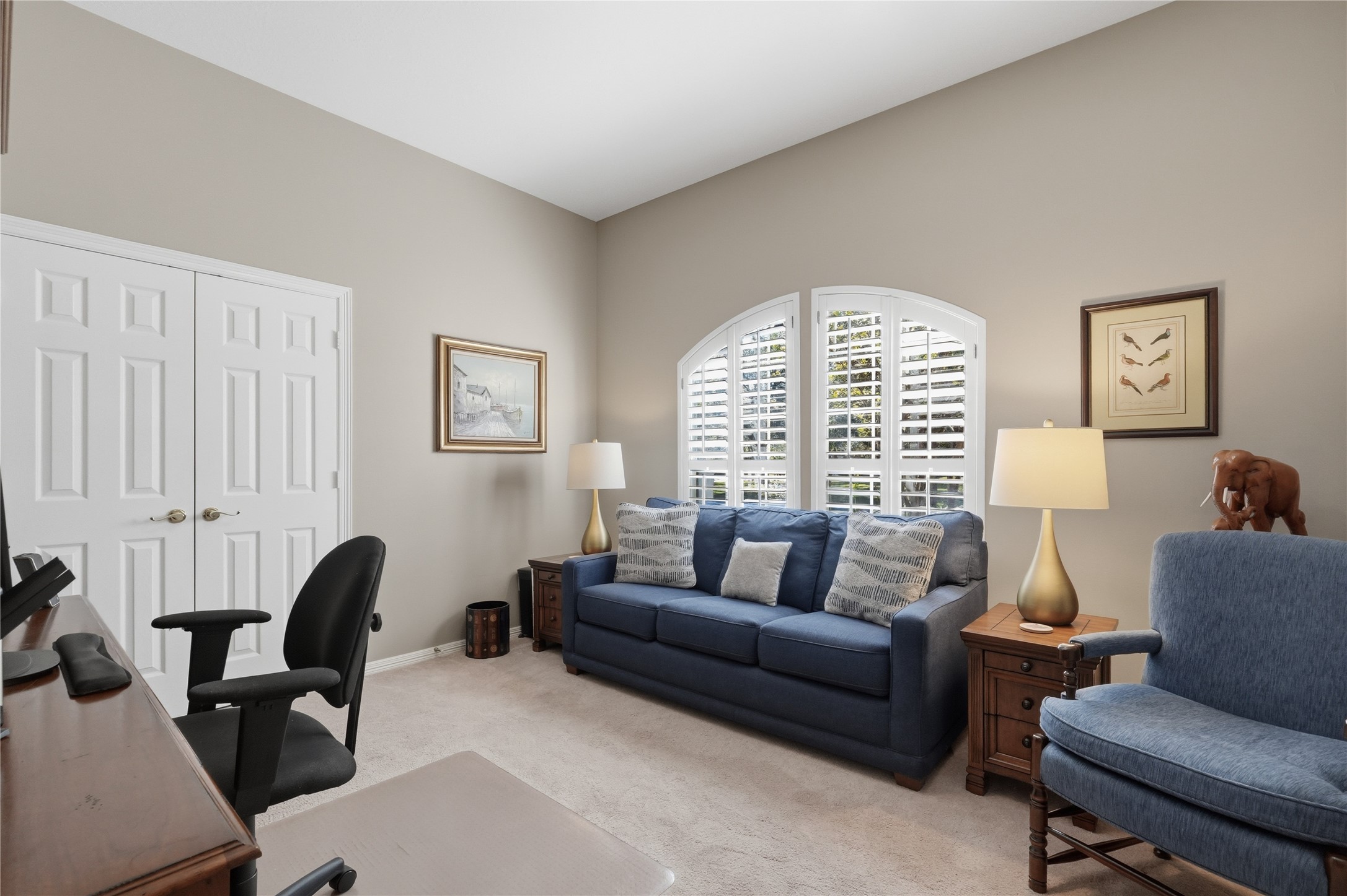 Second of the three bedrooms.