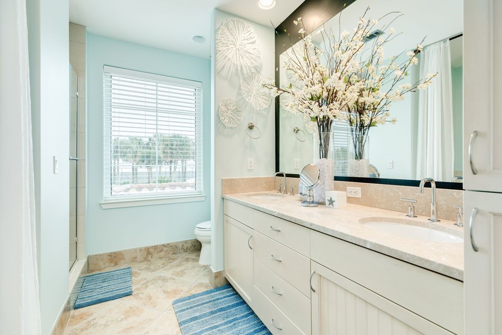 Primary bath with double sinks
