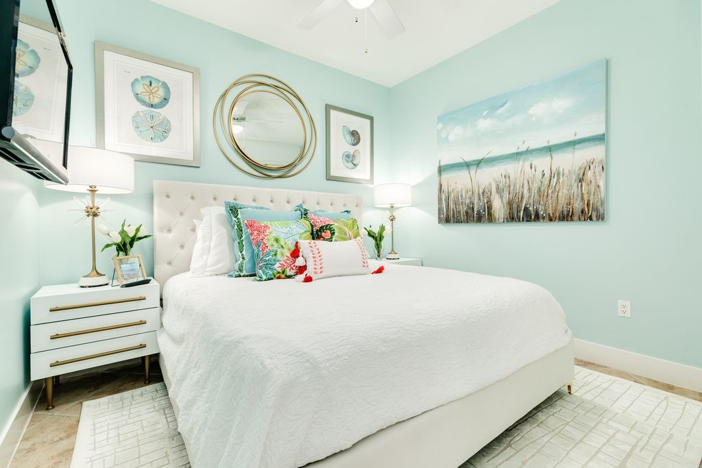 One of two secondary bedrooms