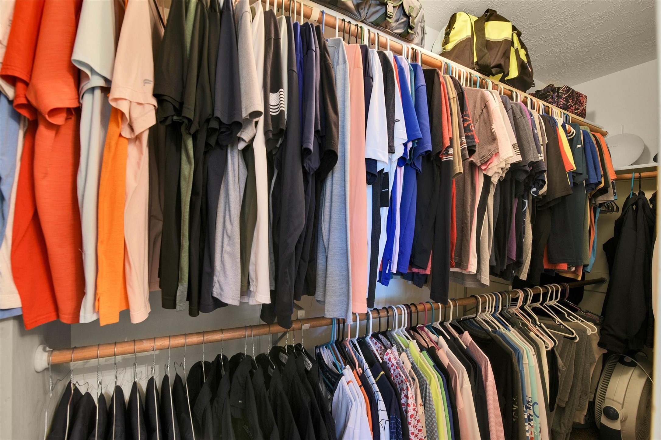 Two walk-in closets in primary.