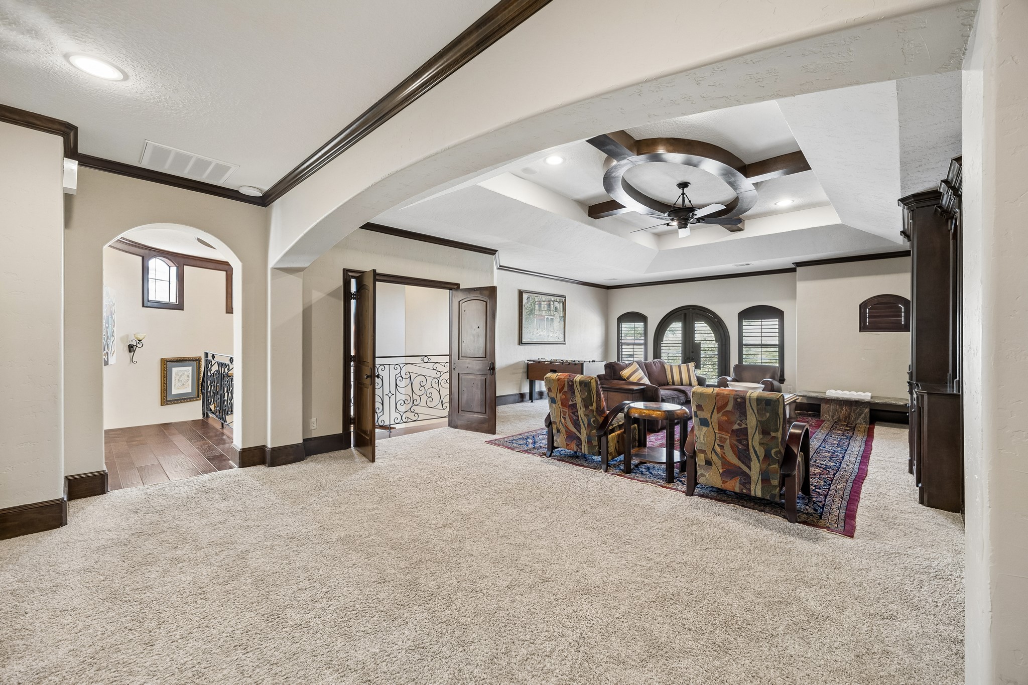Another view of the game room. There is enough room for a pool table and more!