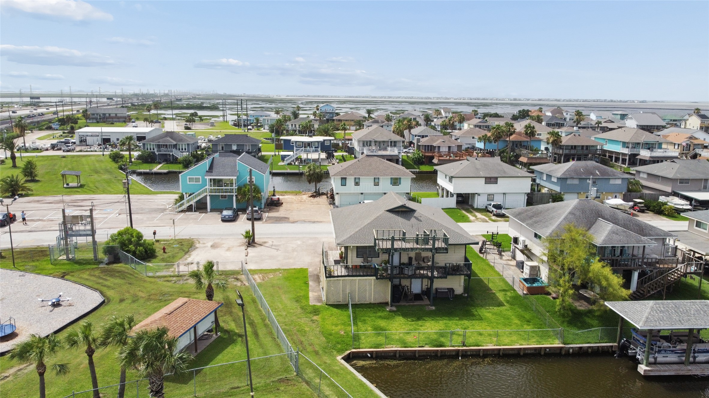 Ariel view of the back of the home and bulkhead replaced October, 2025.