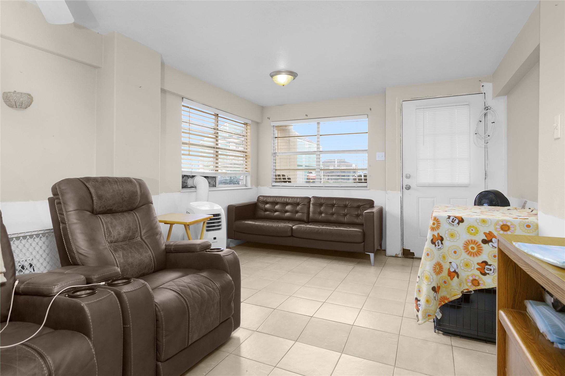 Living room in quarters on right side.