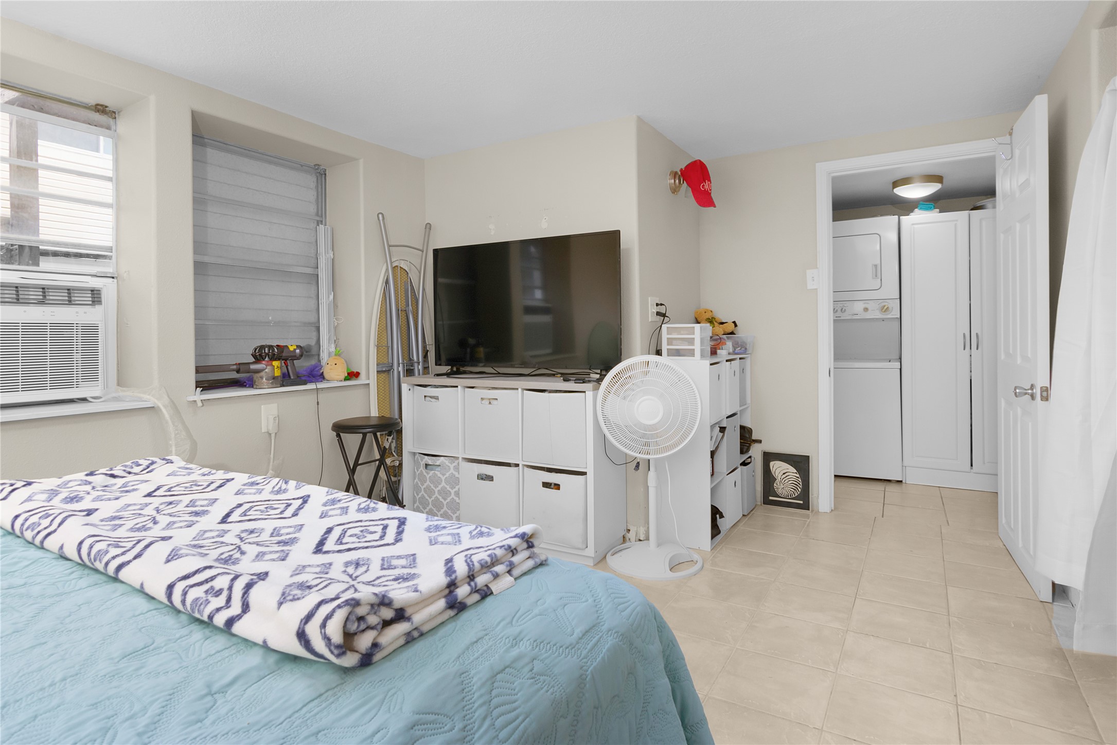 Another view of the bedroom in quarters on left side.