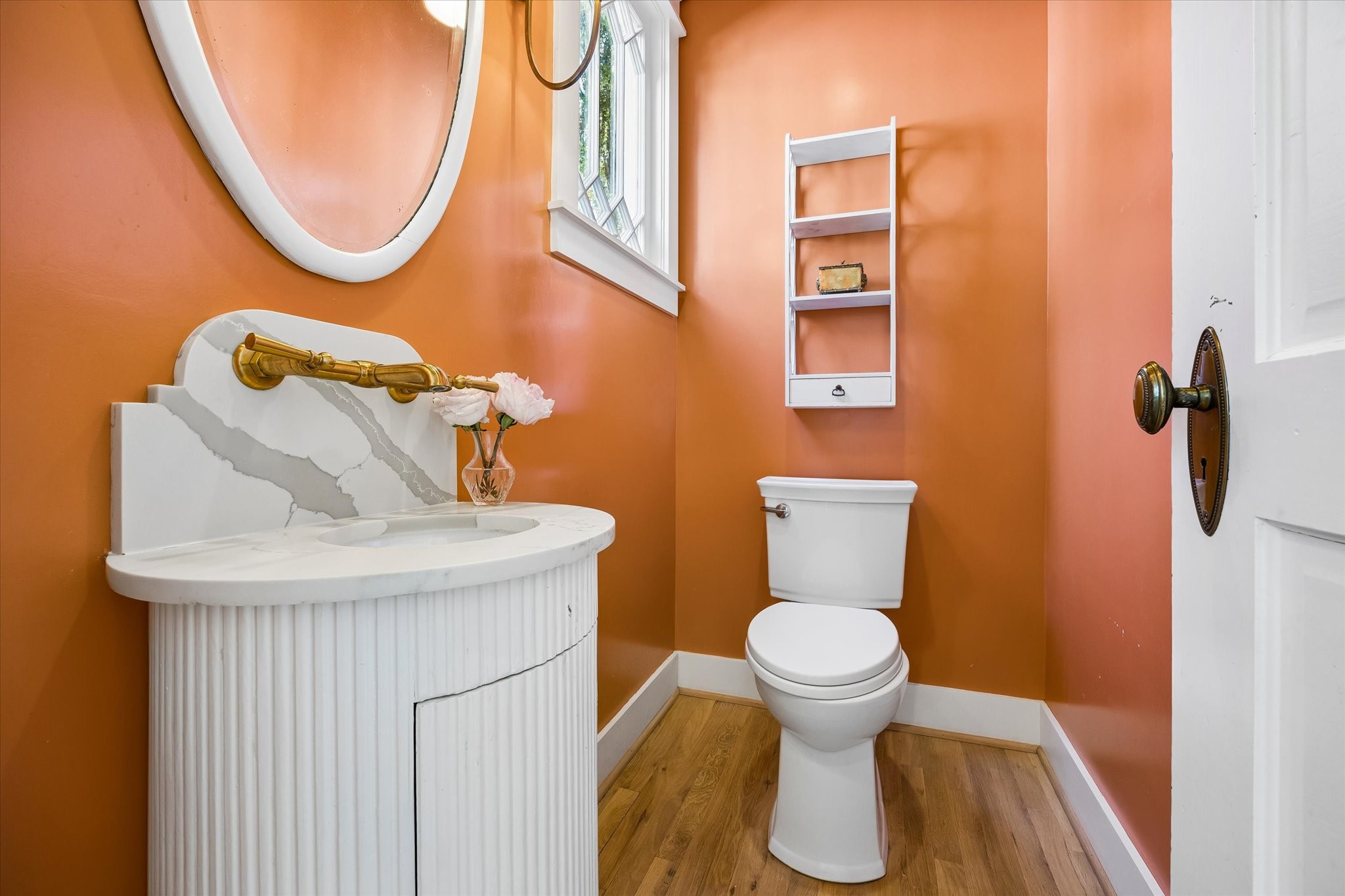 POWDER ROOM WITH CUSTOM VANITY