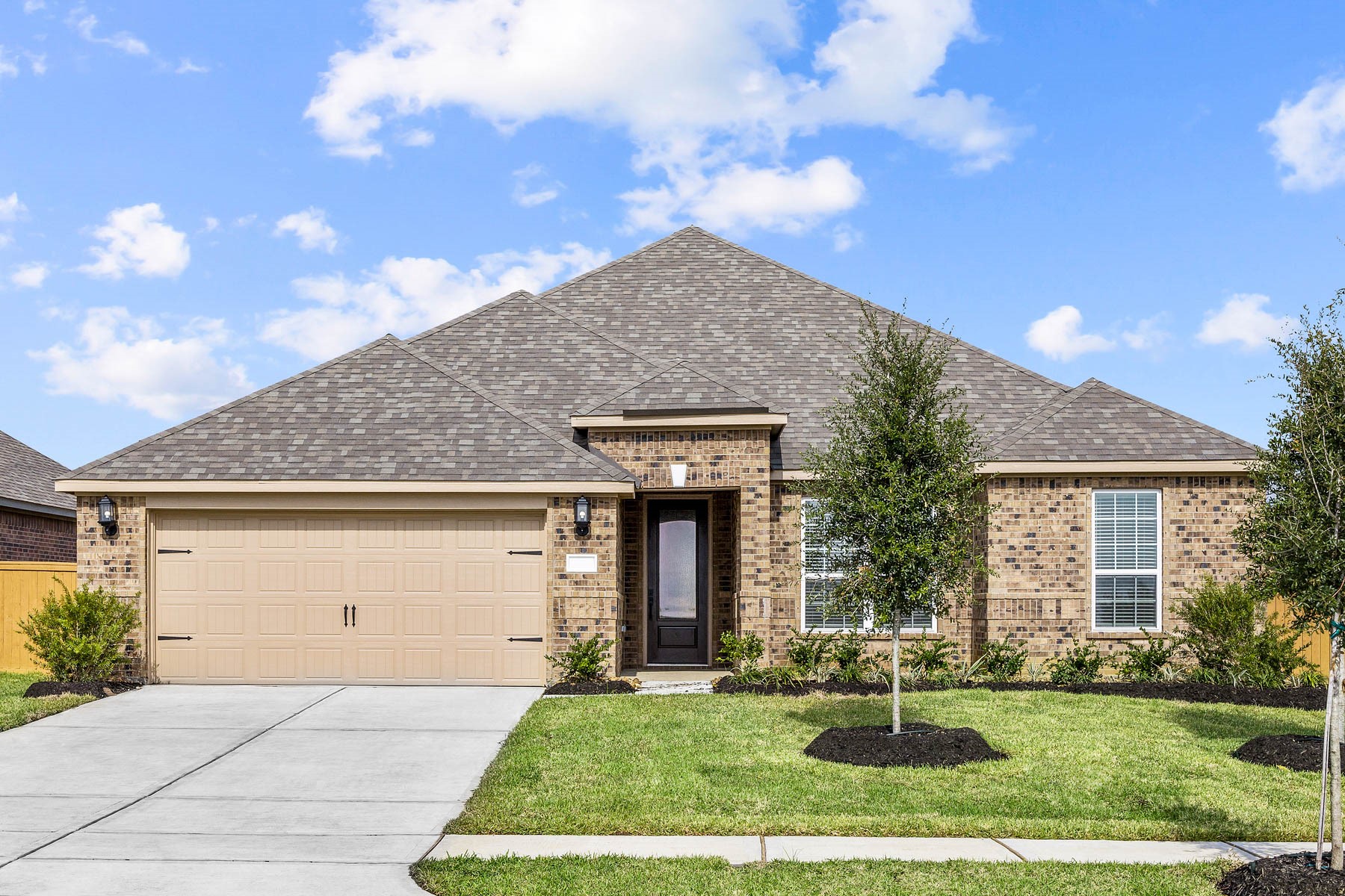 The Leland by LGI Homes. Completed example being built at 2921 Fair Wind Lane. Actual colors and finishes may vary from example photos.