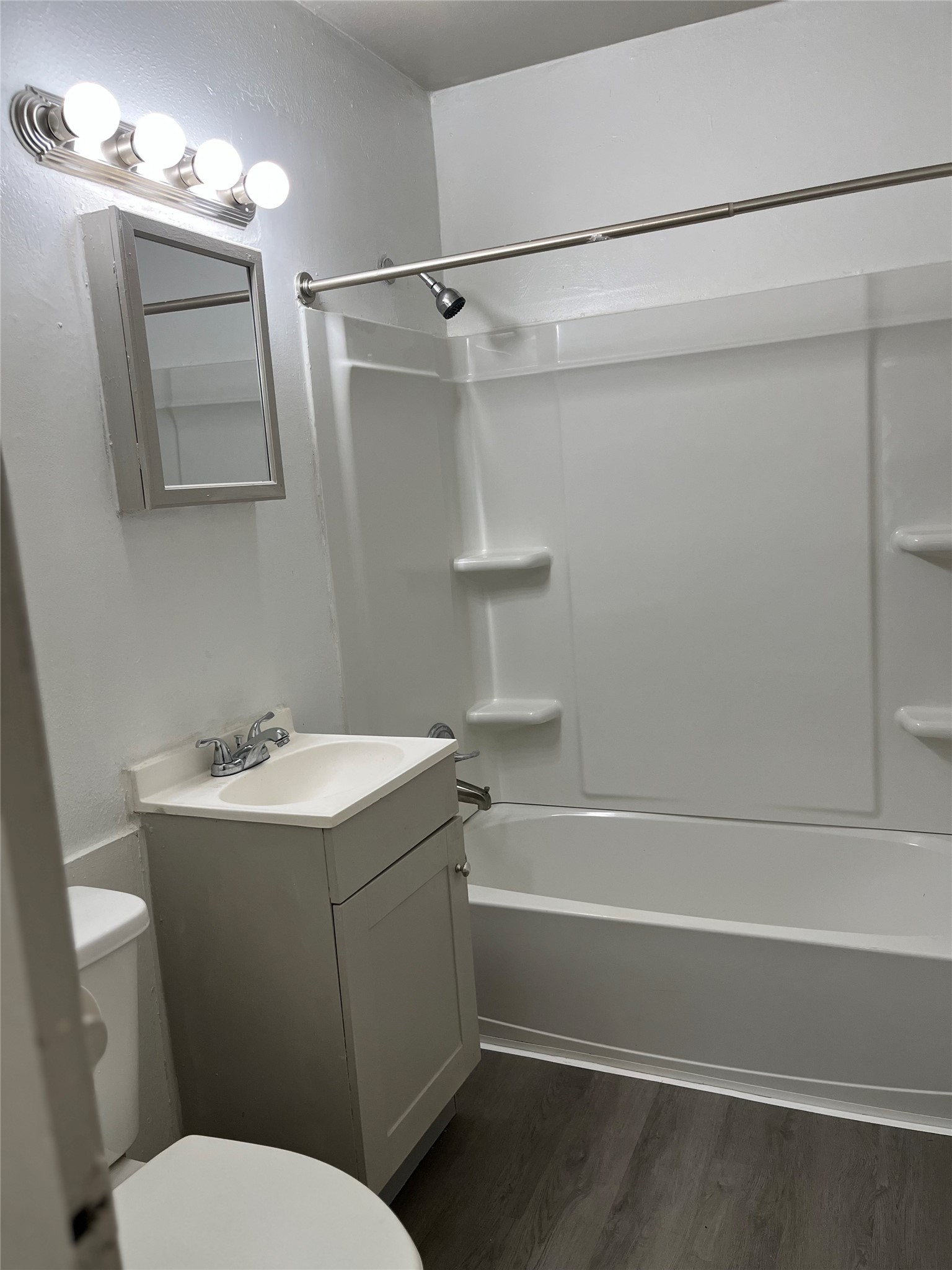 Full Bath with tub/shower, bar for access
