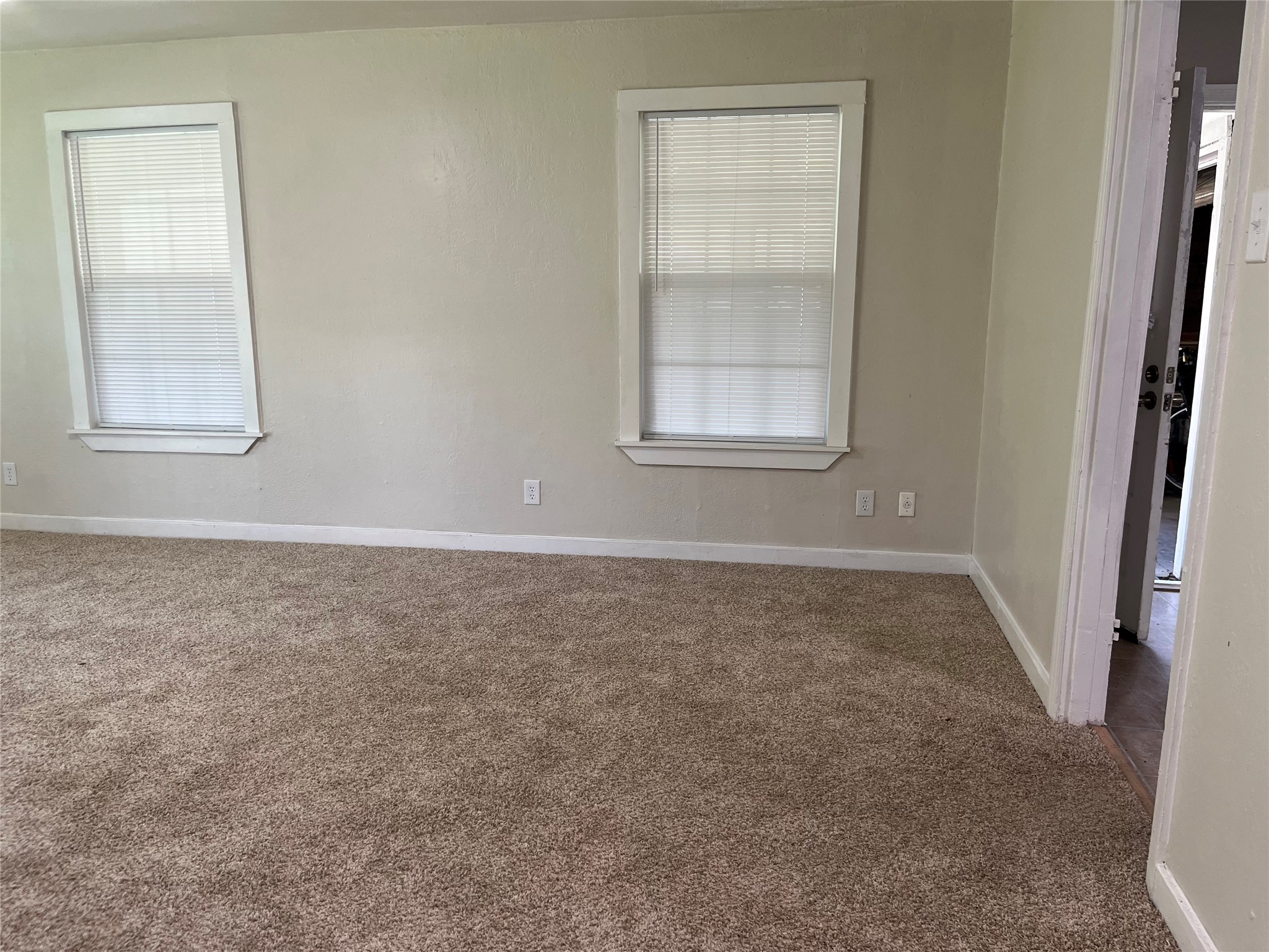 Dining area in the living room just off the kitchen.