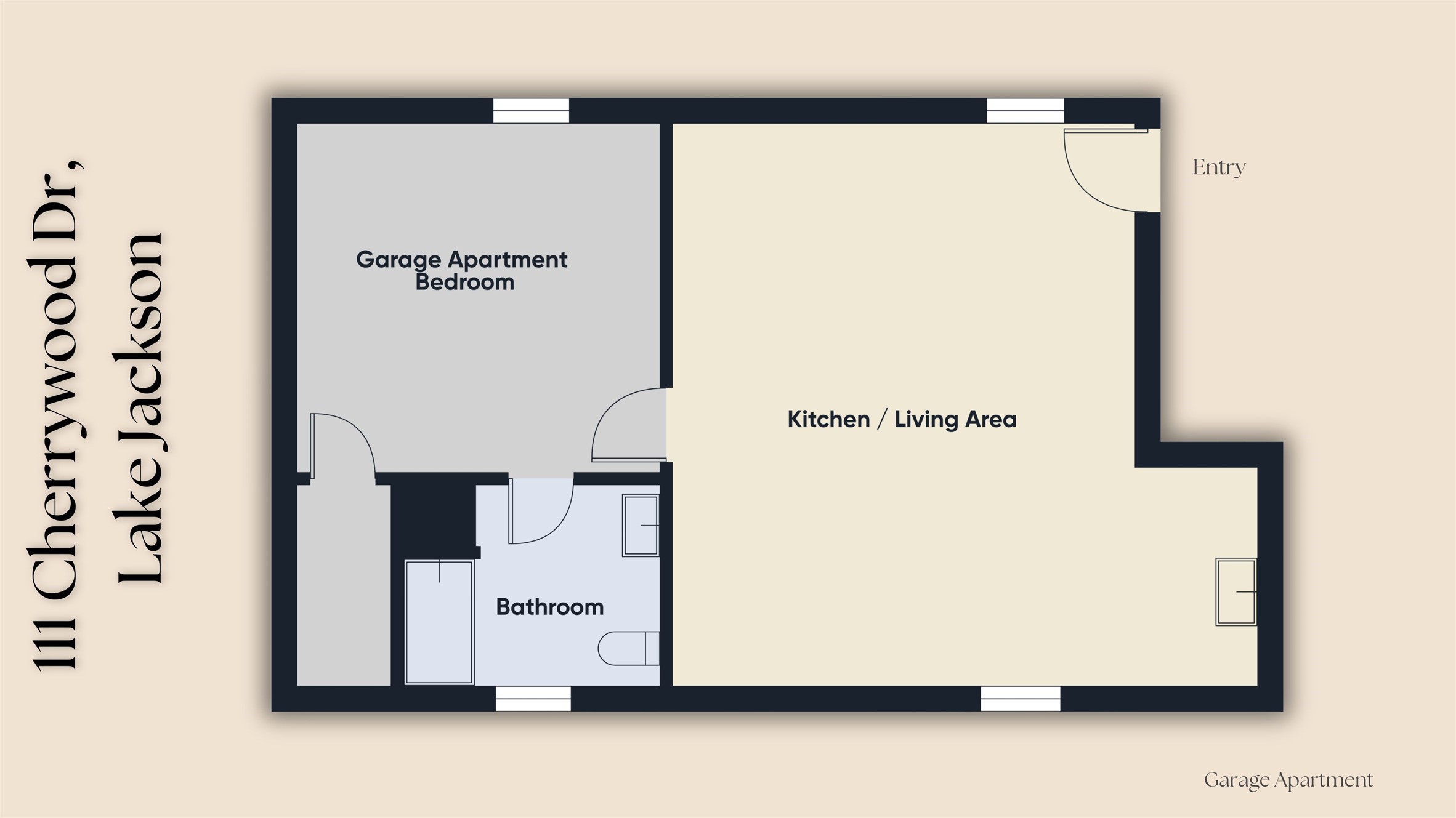 Floor plan of garage apt