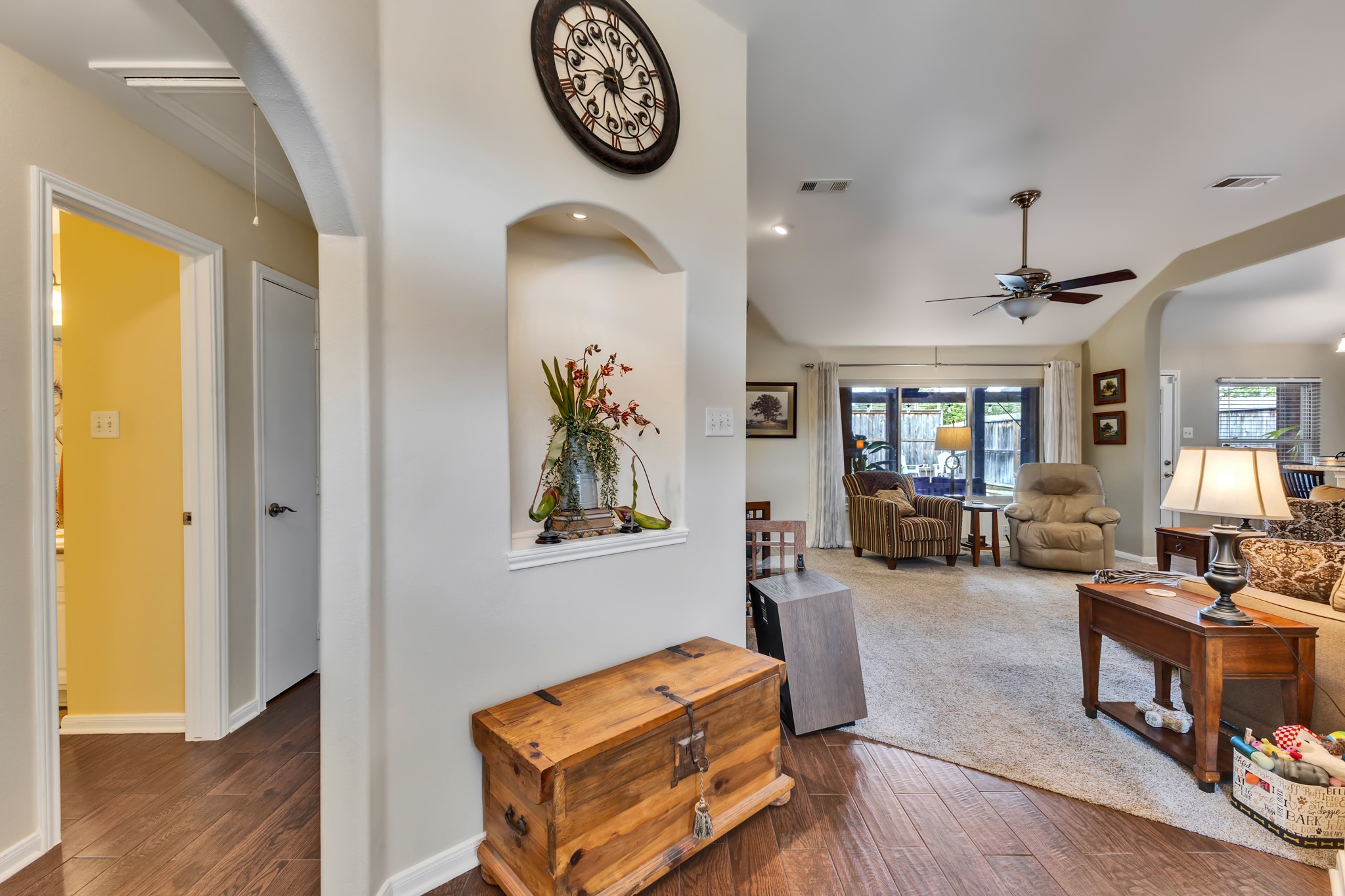 Welcoming entry when you walk through the front door.