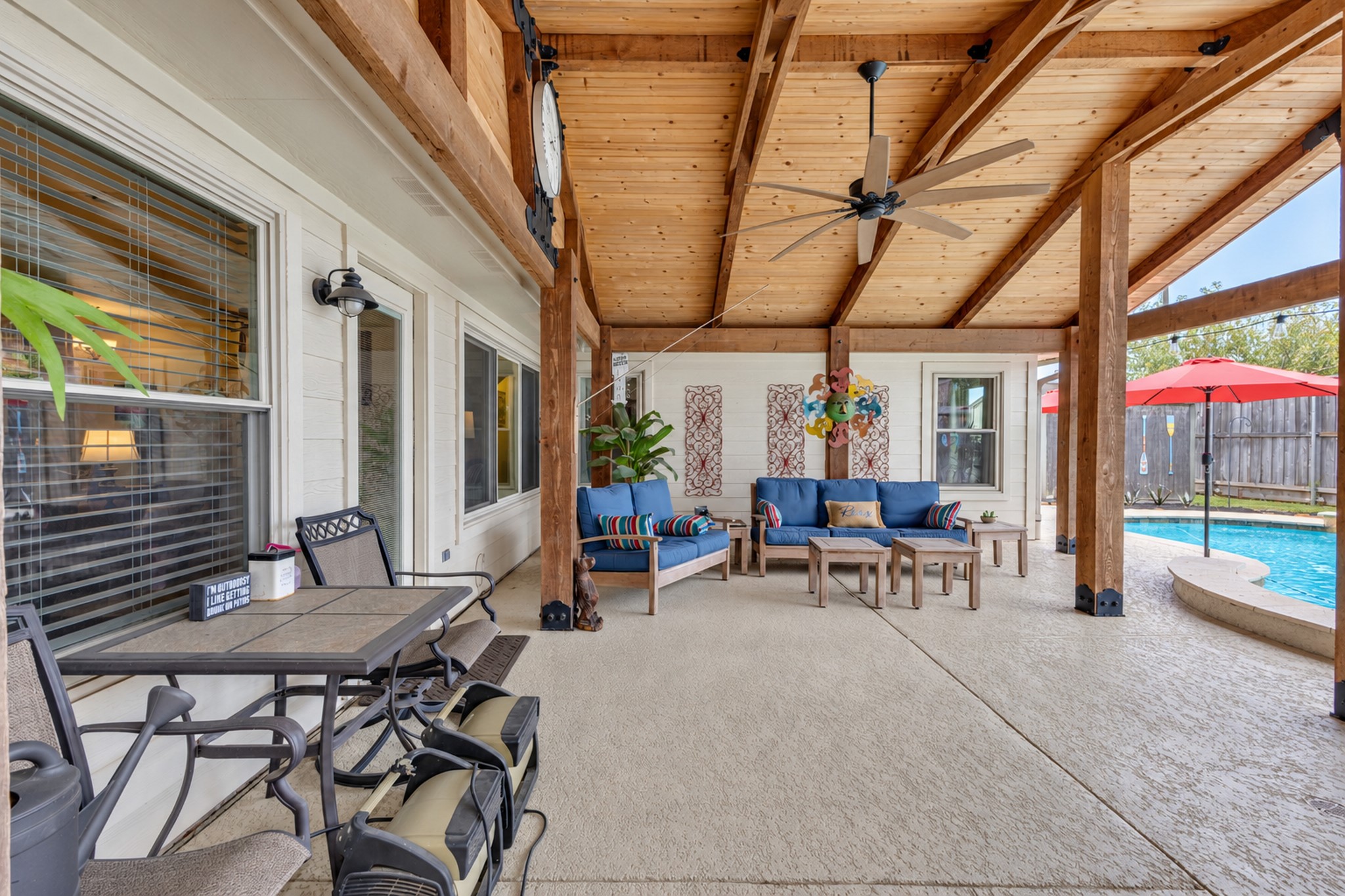 So much space to entertain and swim.