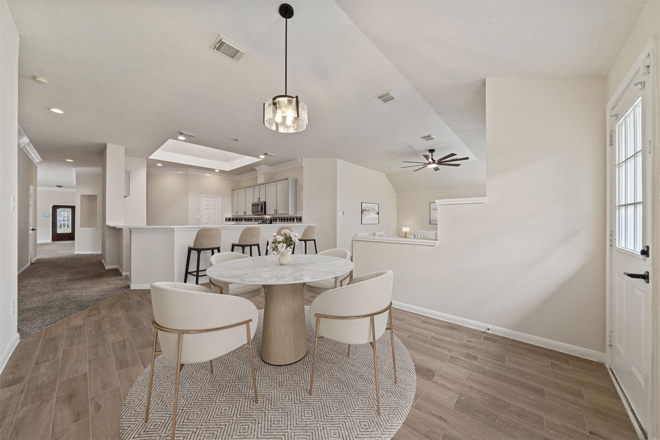 Great space for entertaining adjacent to the den and kitchen. *virtually staged