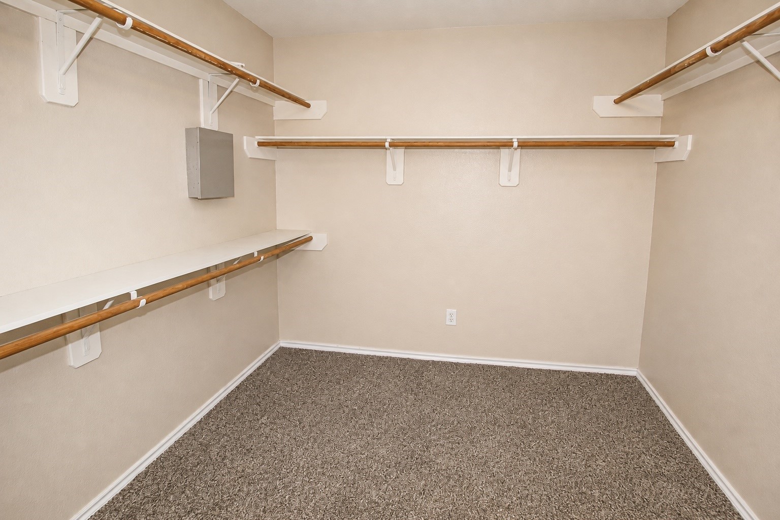 Spacious primary closet