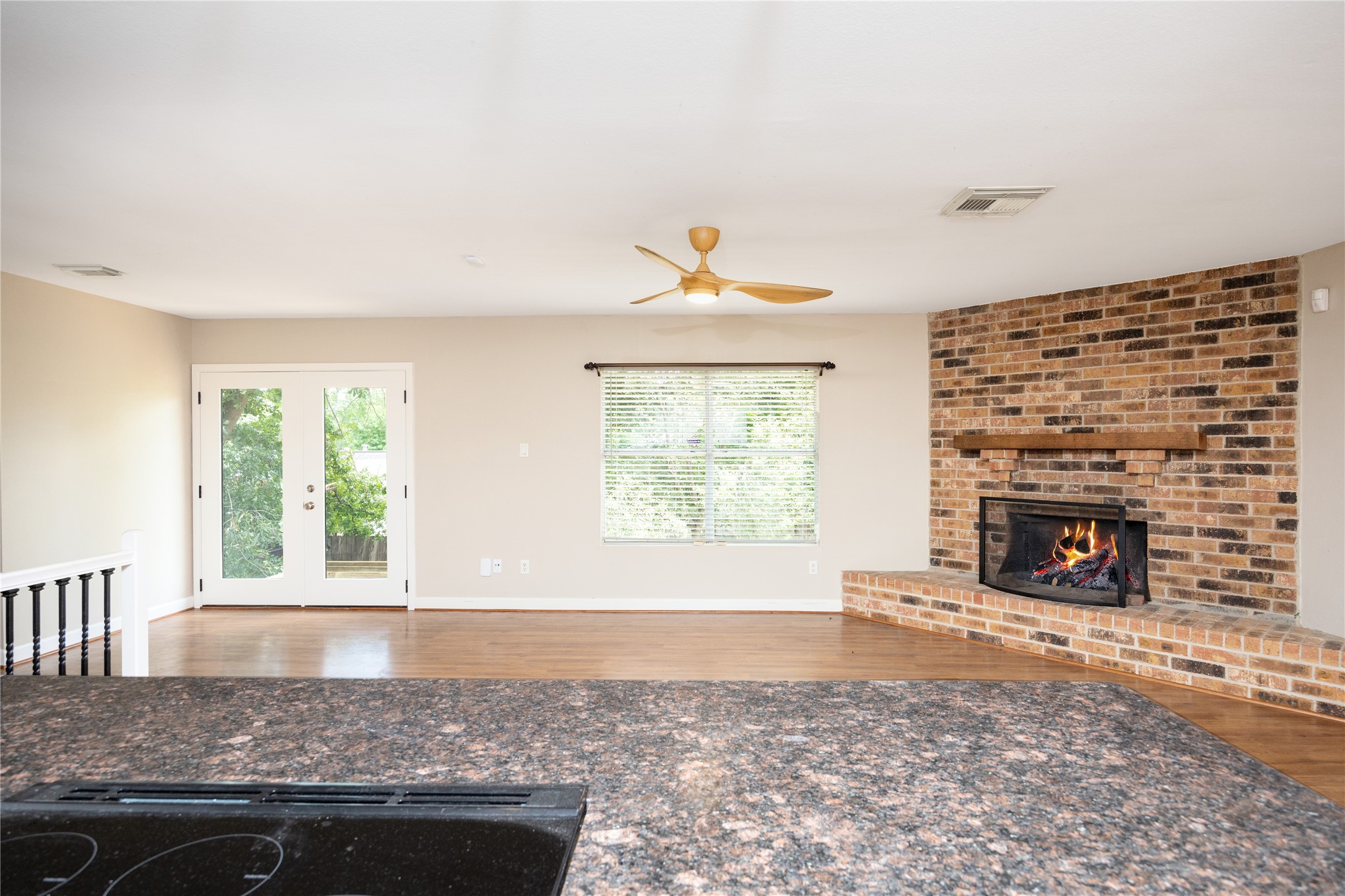 Kitchen Opens To Living Room