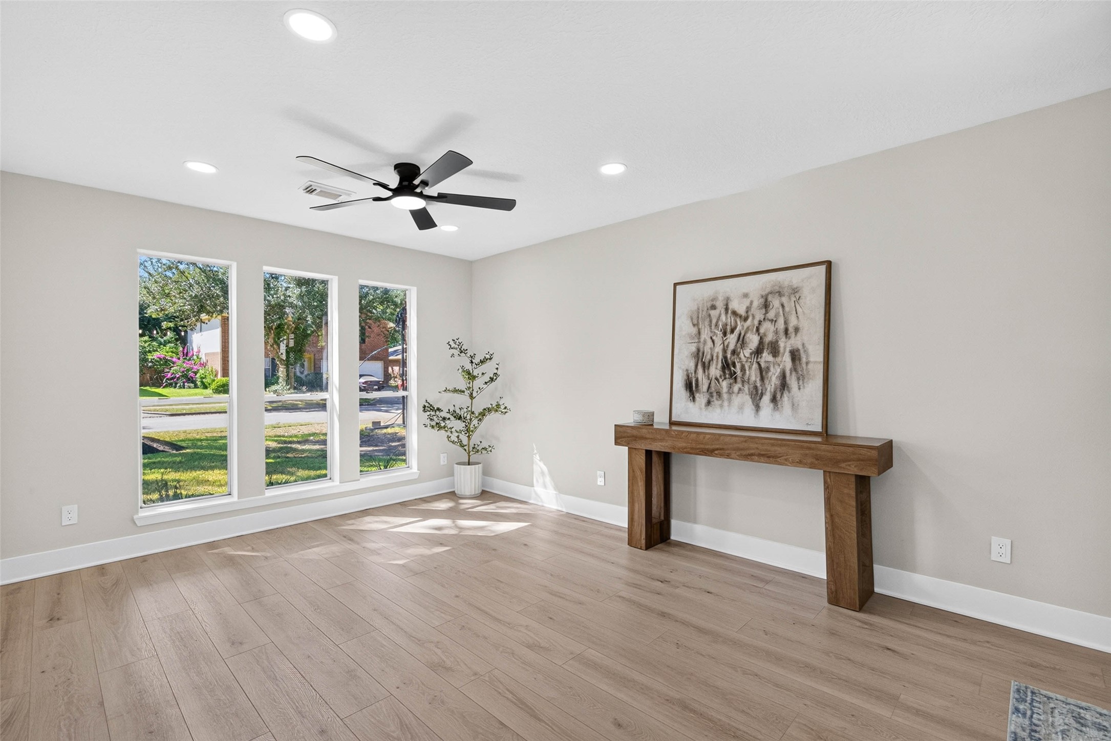 This flex room could be an office or a formal living room.