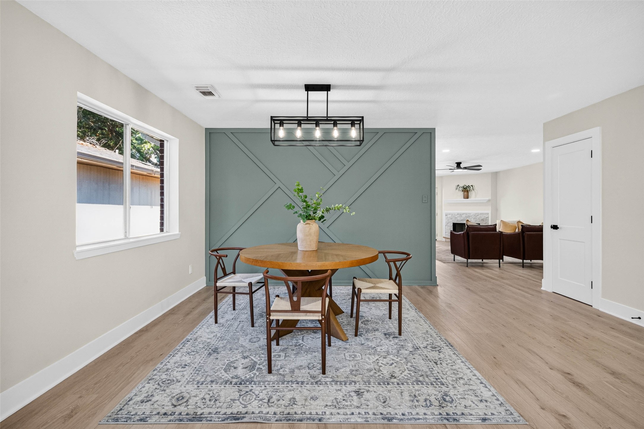 View of the formal dining room.