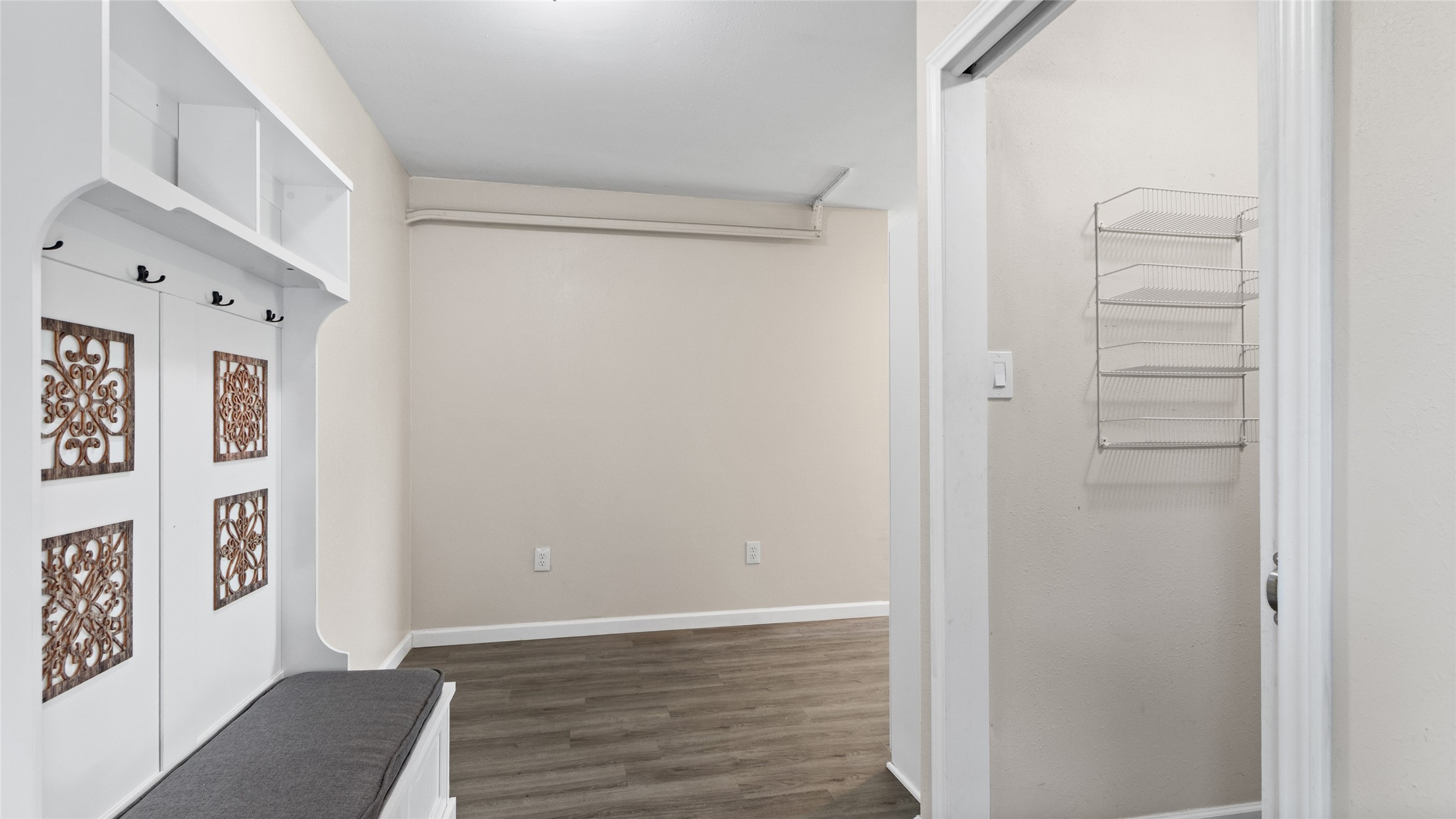 Entry to converted garage apartment