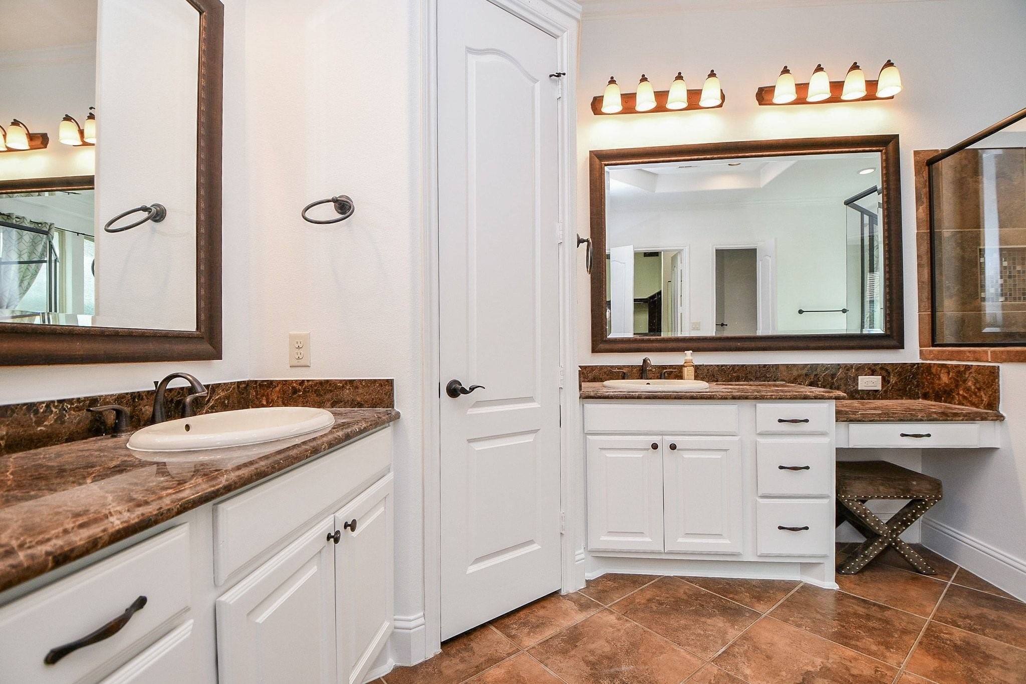 separate sinks, vanity area...