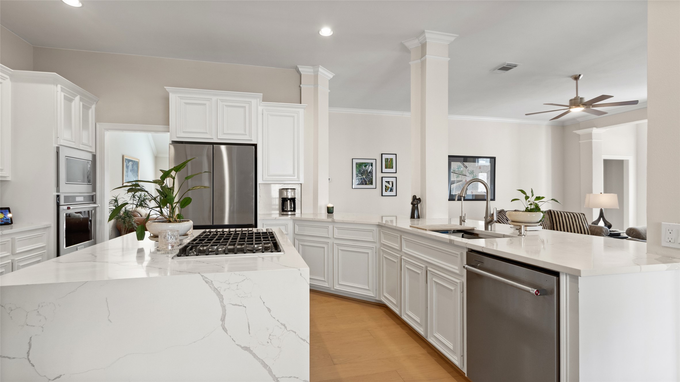 The kitchen was remodeled in 2025 with all new appliances and quartz countertops.